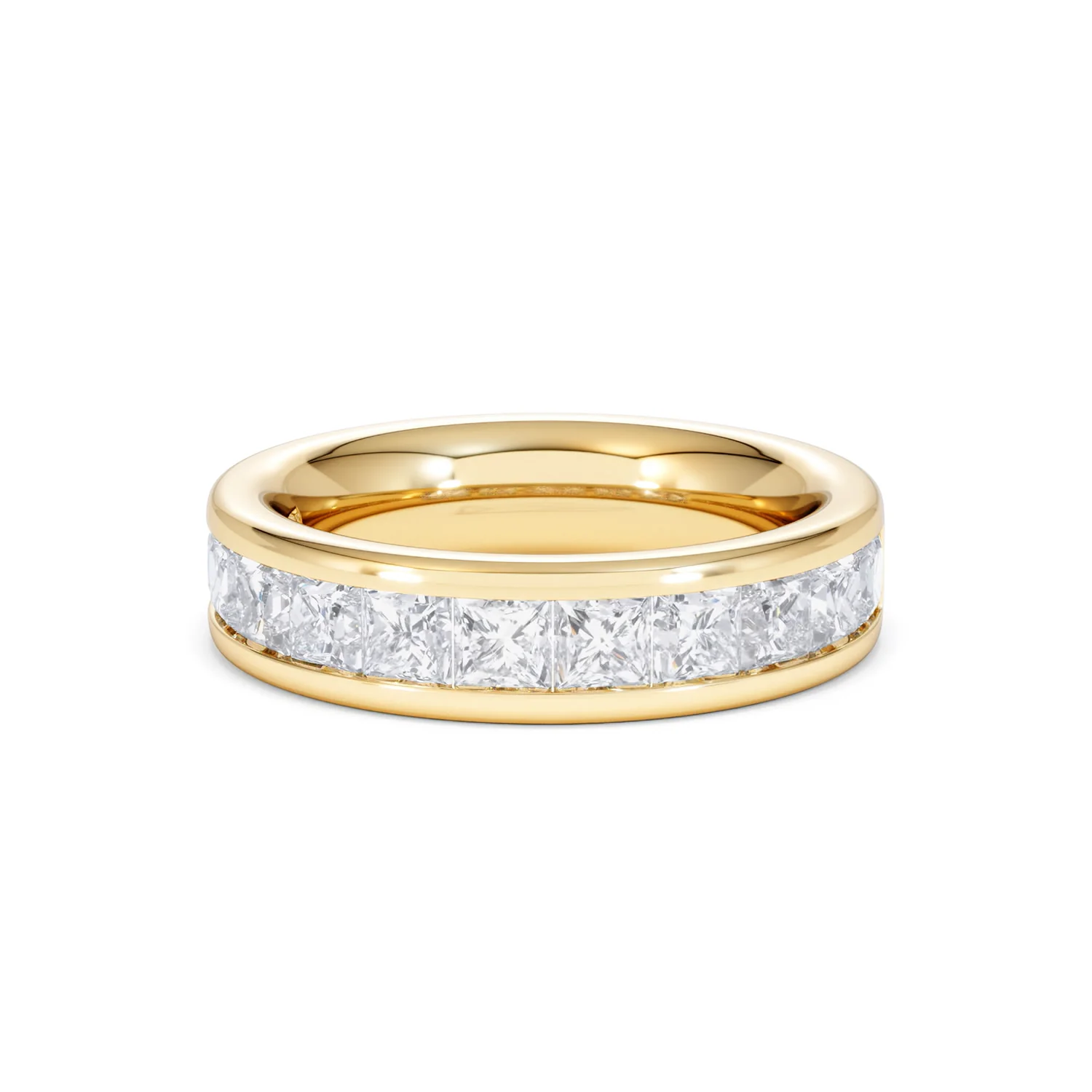 Eterna Lab Diamond Princess Cut Half Eternity Ring 2.00ct F/VS in 9K Gold - Image 88