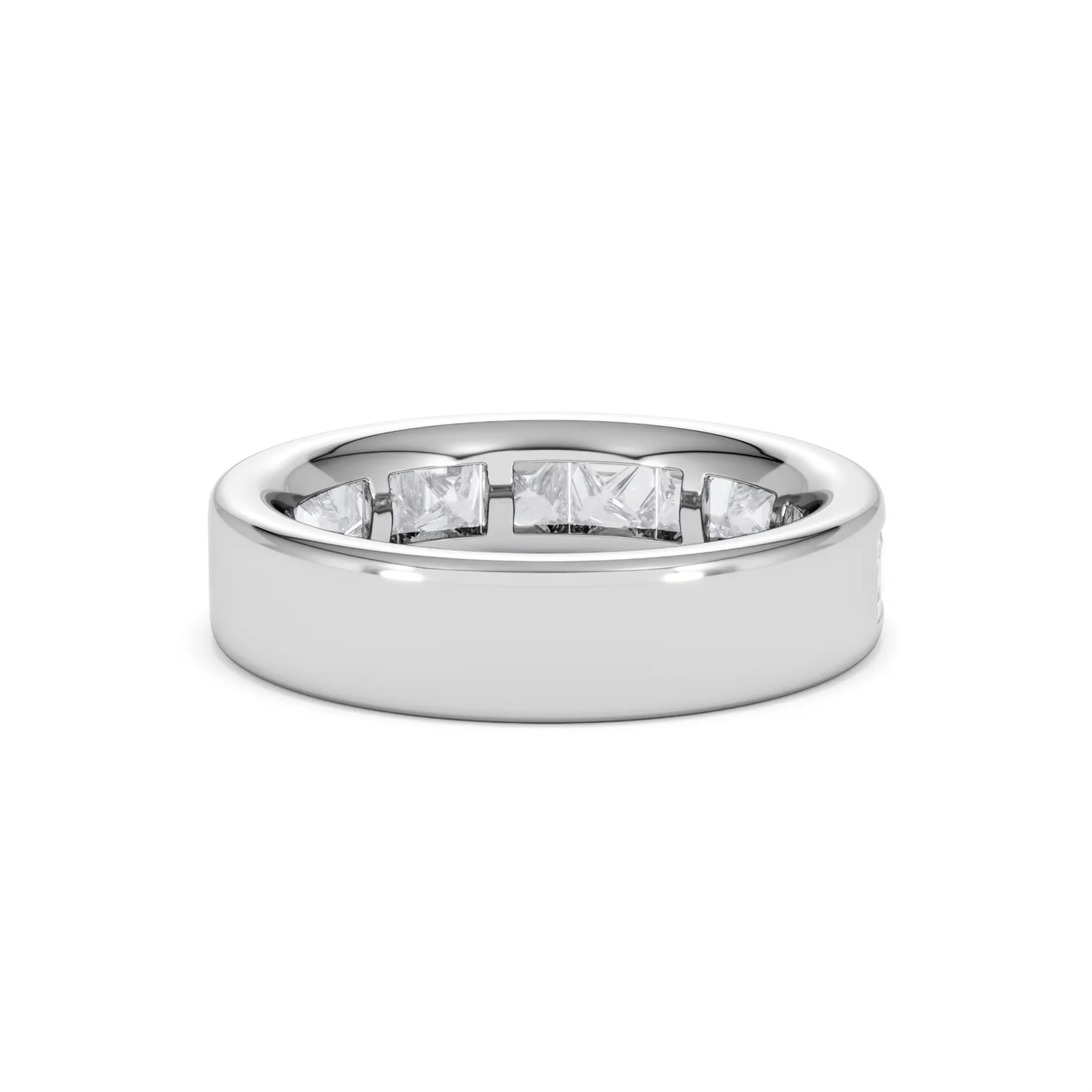 Eterna Lab Diamond Princess Cut Half Eternity Ring 2.00ct F/VS in 9K White Gold - Image 48