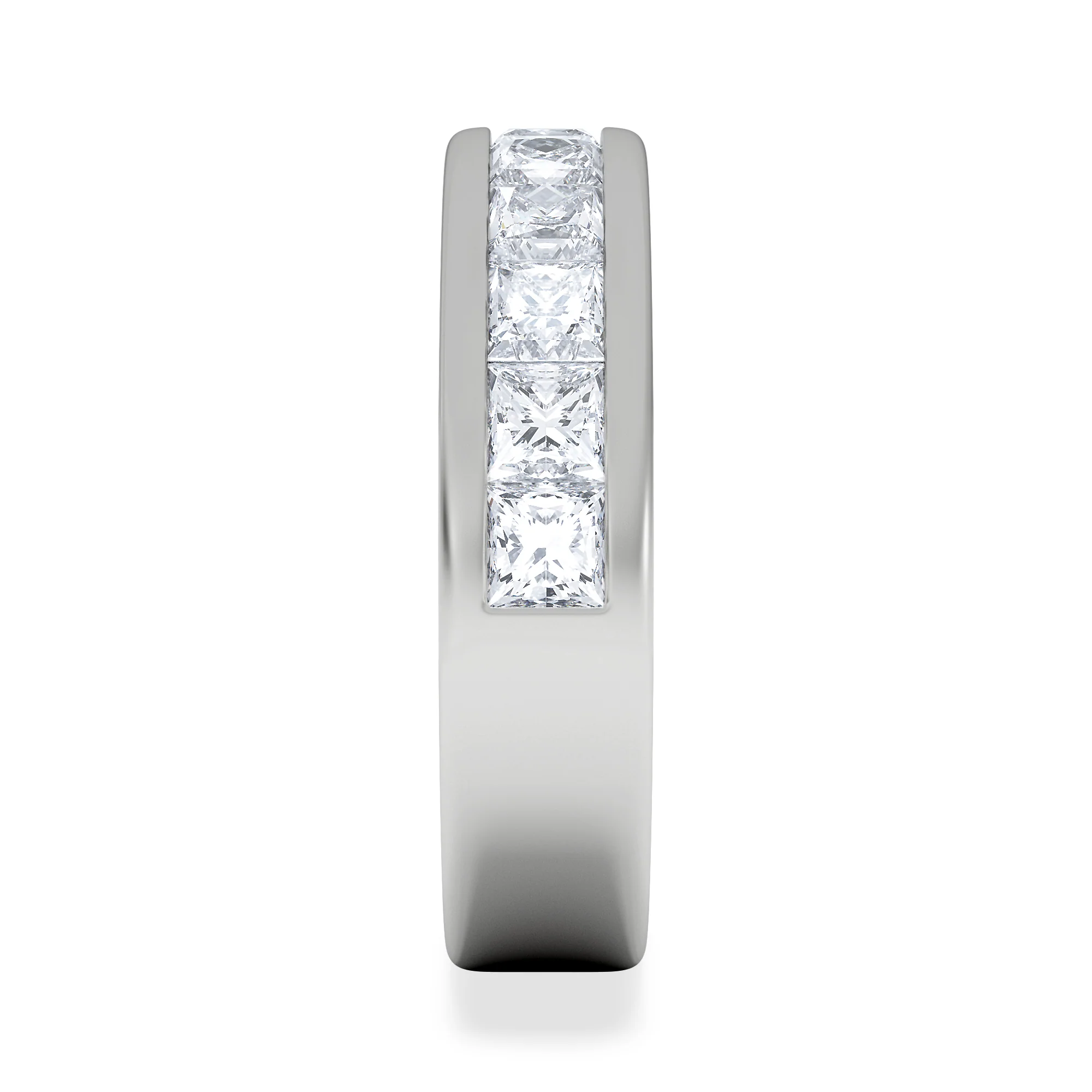 Eterna Lab Diamond Princess Cut Half Eternity Ring 2.00ct F/VS in 9K White Gold - Image 5