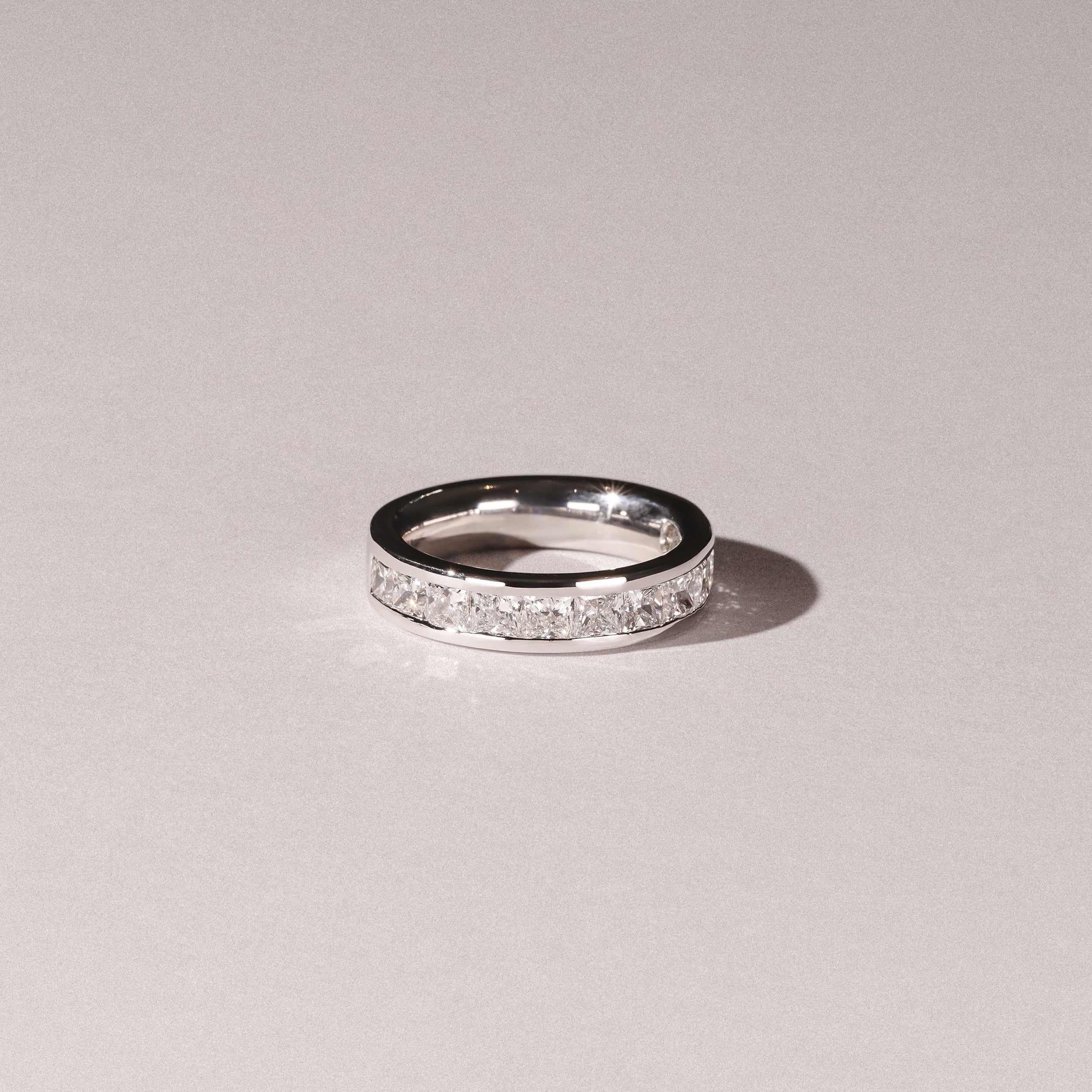 Eterna Lab Diamond Princess Cut Half Eternity Ring 2.00ct F/VS in 9K White Gold - Image 9