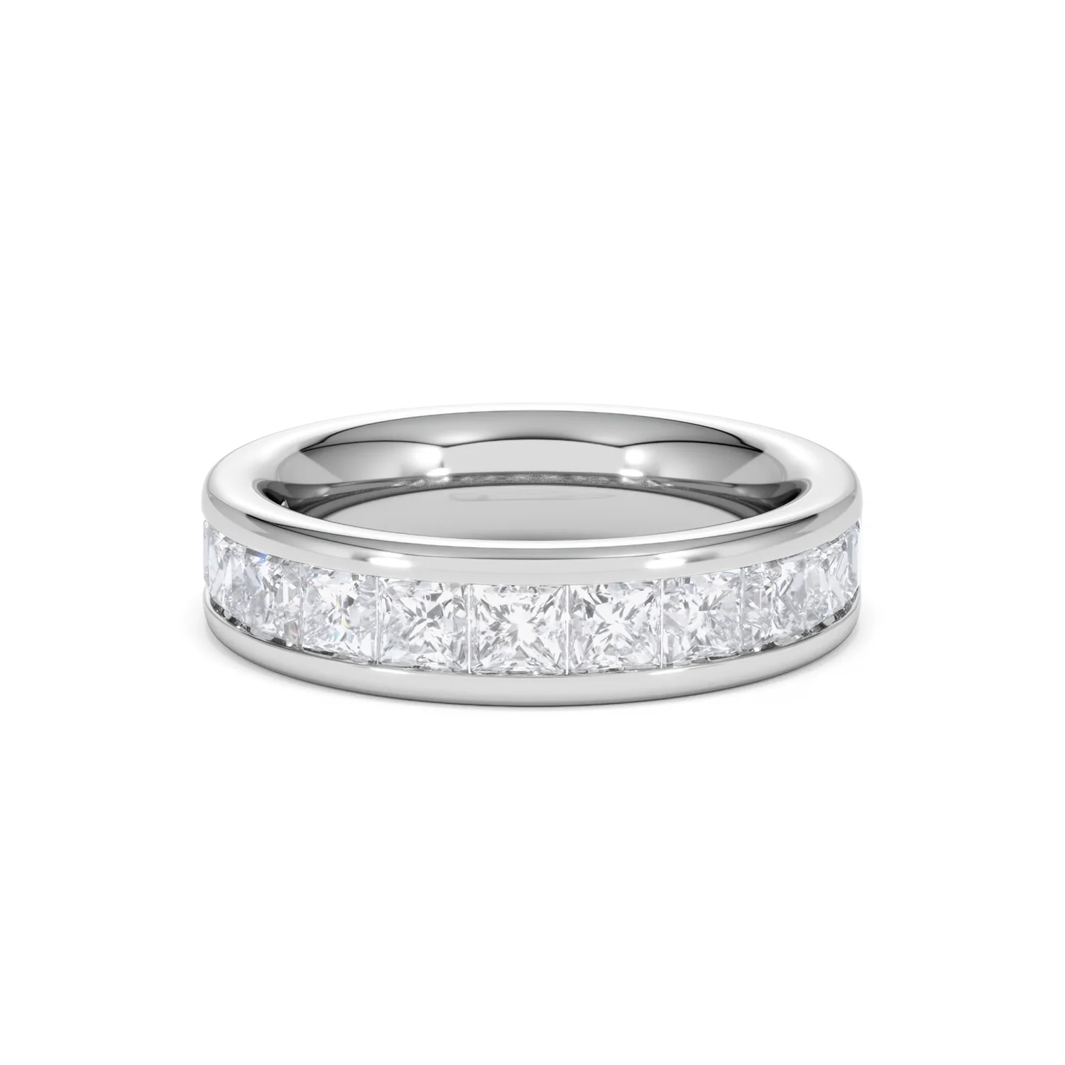 Eterna Lab Diamond Princess Cut Half Eternity Ring 2.00ct F/VS in 9K White Gold - Image 90