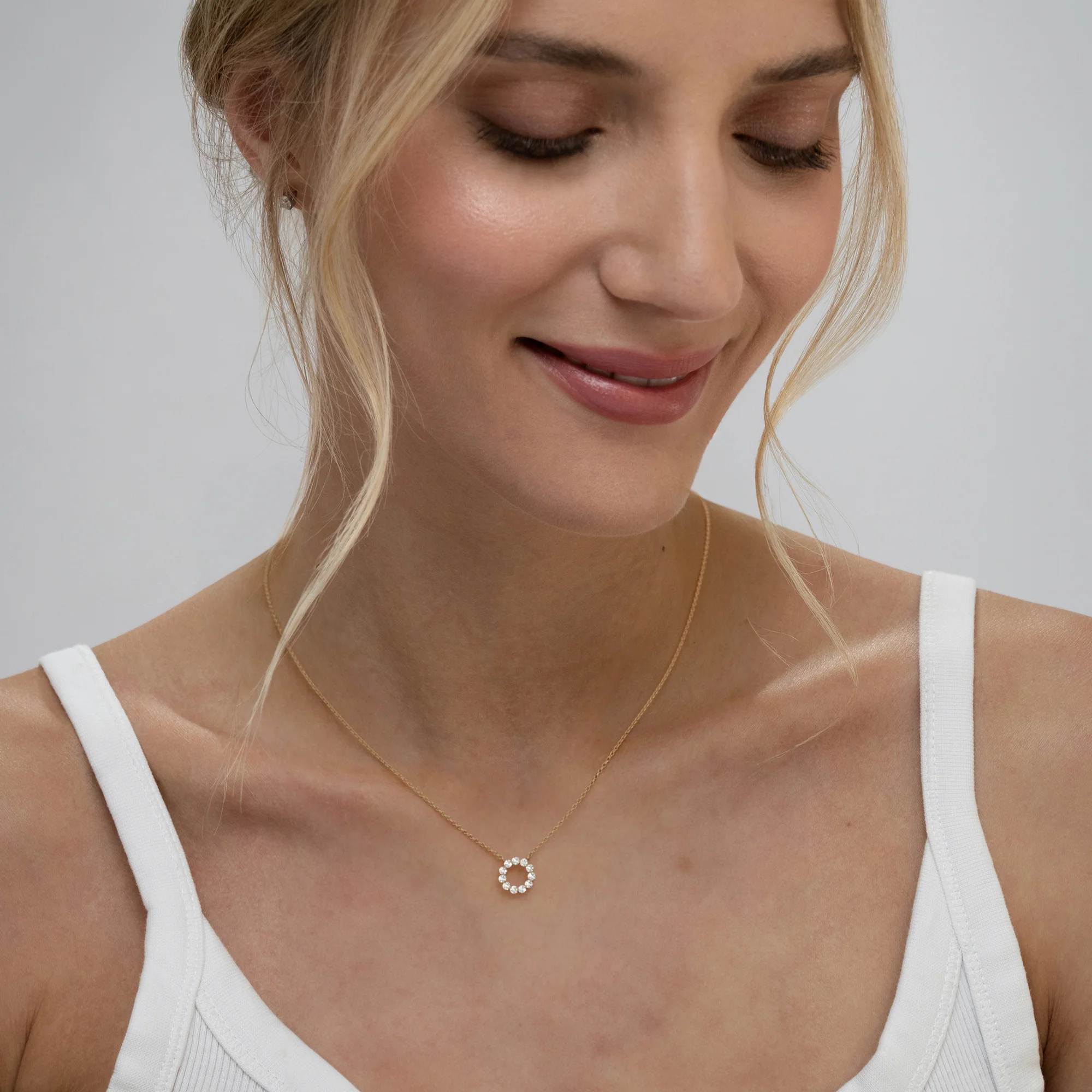 Eternal Glow Lab Diamond Necklace 0.35ct in 18K Gold Vermeil - Image 2