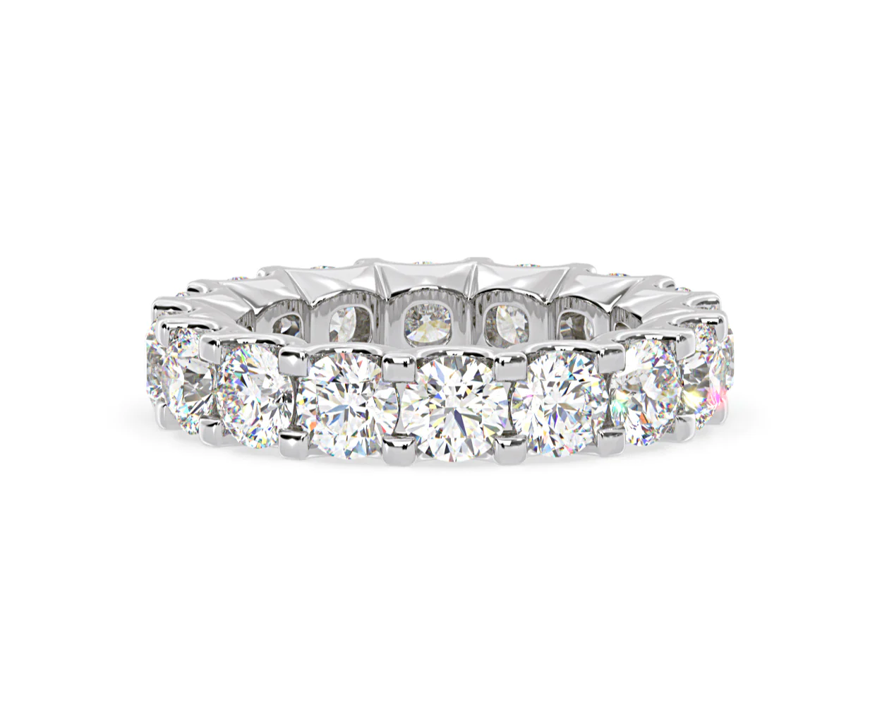 Eternity Ring Chloe Platinum Diamond 5.00ct H/Si - Image 31