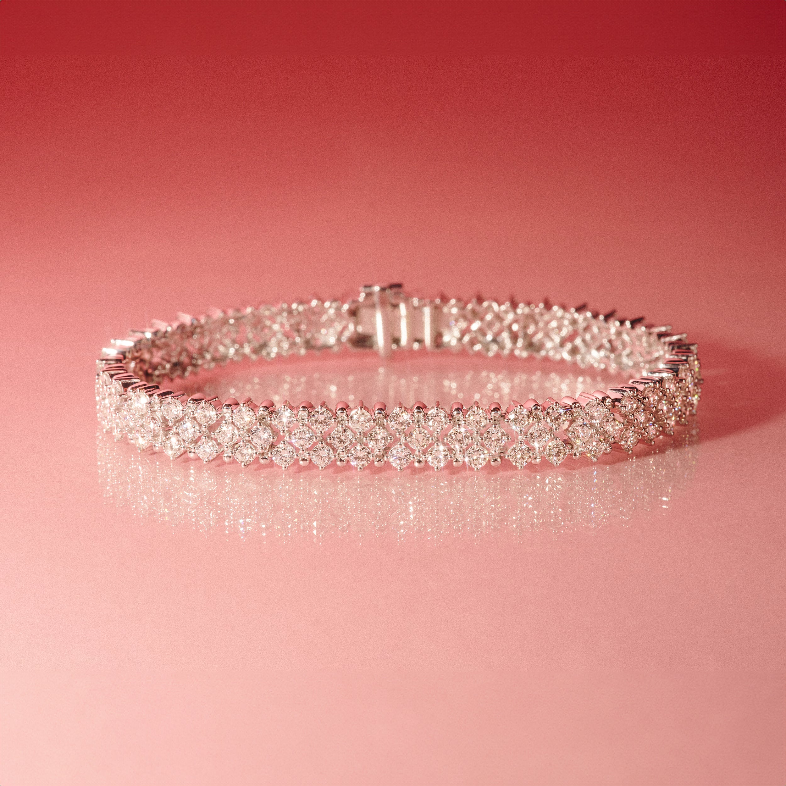 Evening Bracelet 8.11ct Lab Diamond 9K White Gold - Image 5
