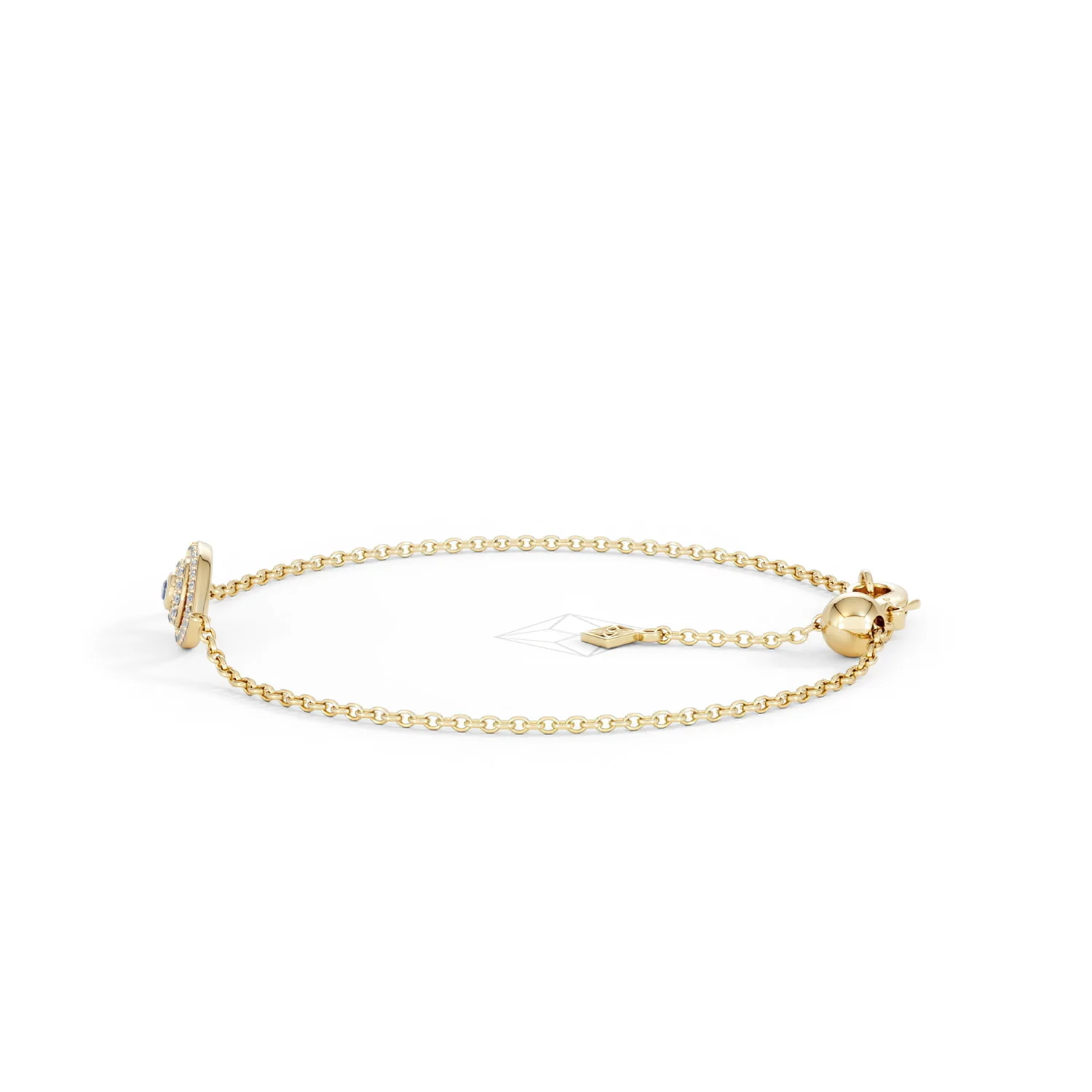 Evil Eye 0.21ct Sapphire Lab Diamond Adjustable Bracelet in 18K Gold Vermeil - Image 70