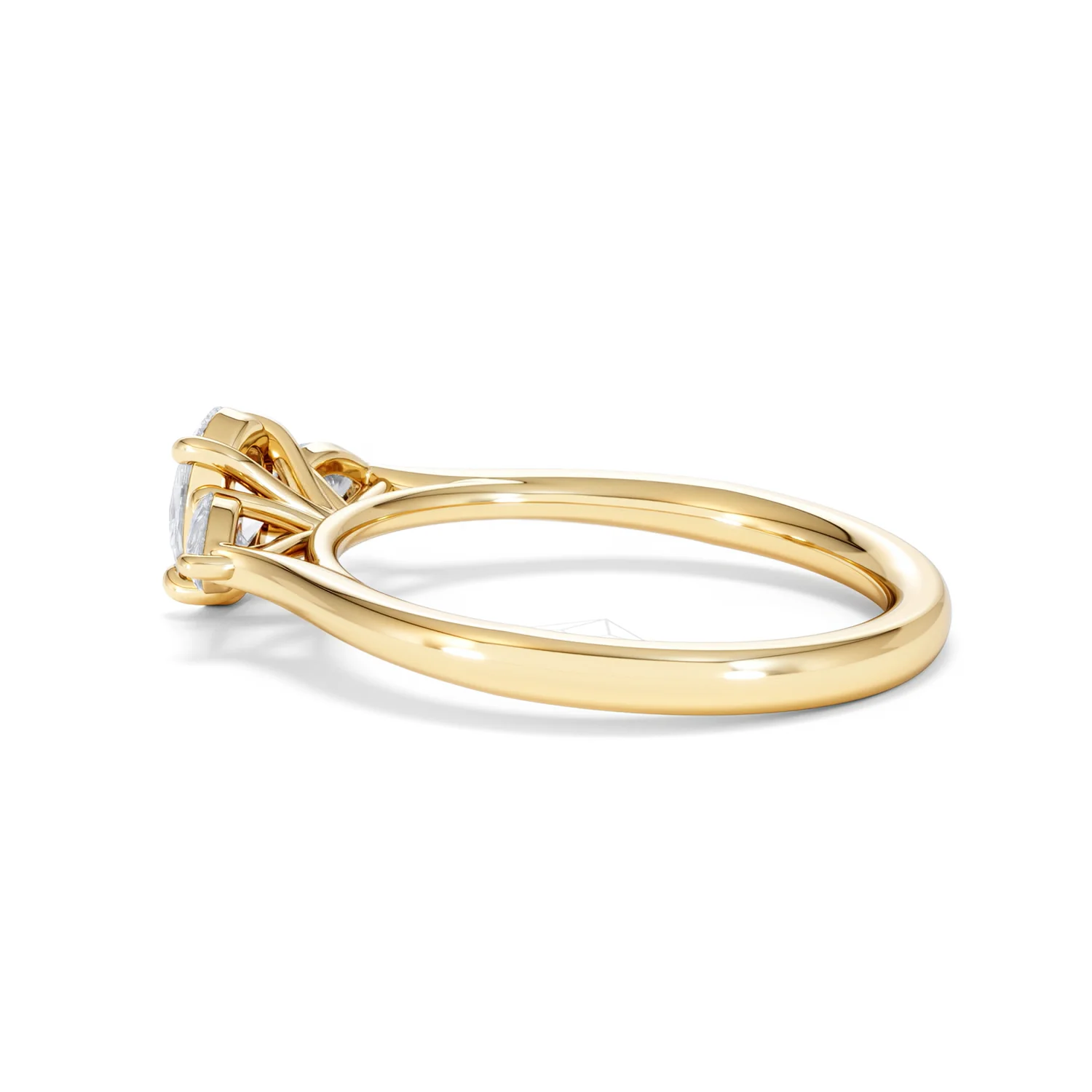Evoke 3 Stone Oval Cut Lab Diamond Ring 0.50ct in 18K Gold Vermeil - Image 63