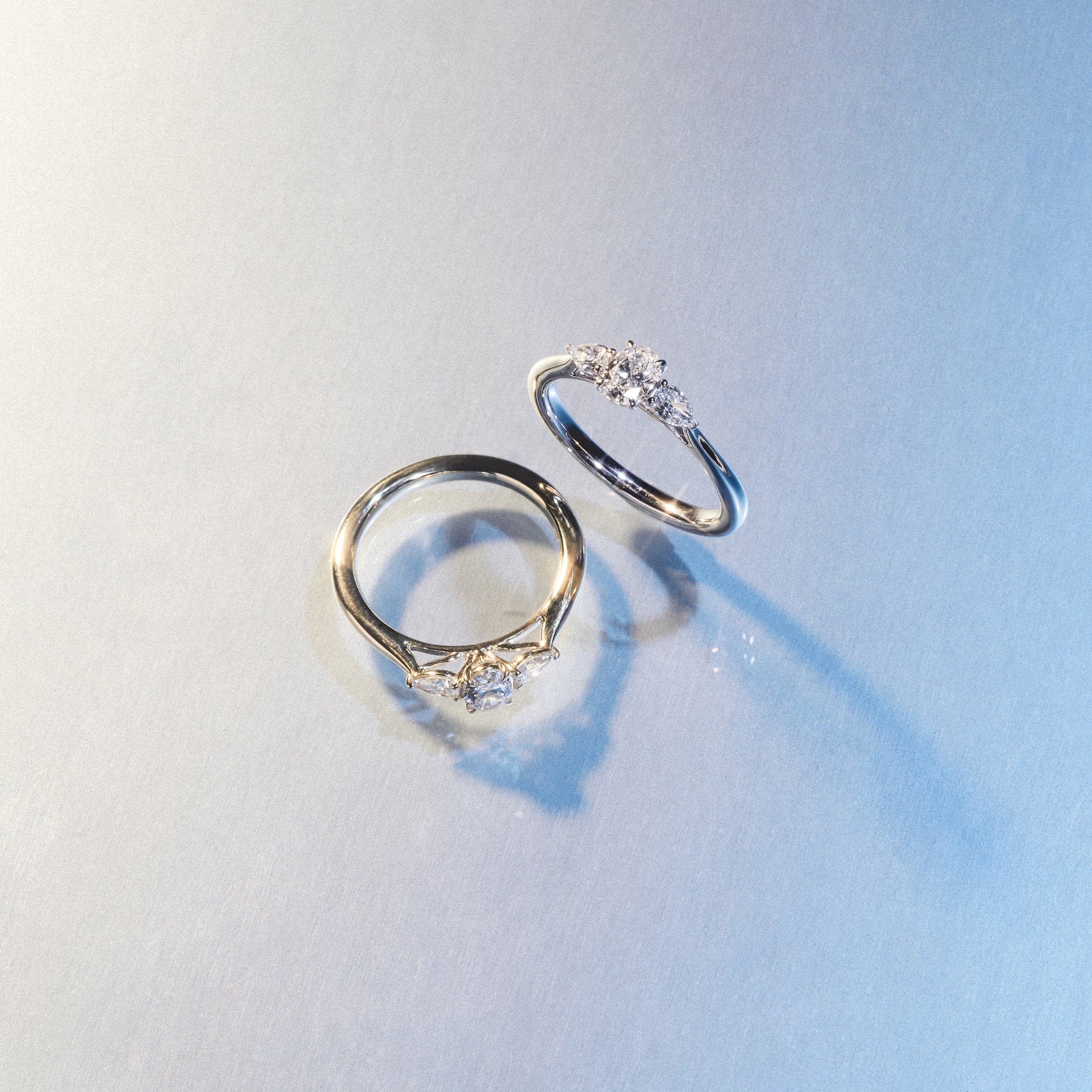 Evoke 3 Stone Oval Cut Lab Diamond Ring 0.50ct in 925 Silver - Image 7