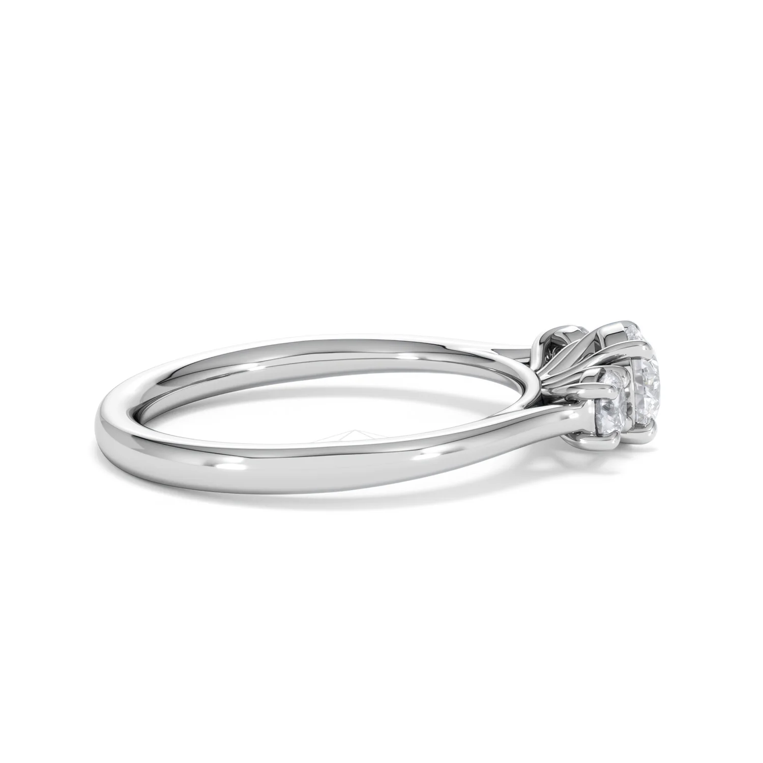 Evoke 3 Stone Round Cut Lab Diamond Ring 0.50ct in 925 Silver - Image 29