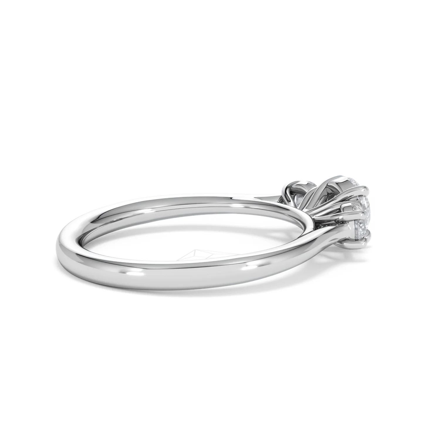 Evoke 3 Stone Round Cut Lab Diamond Ring 0.50ct in 925 Silver - Image 33