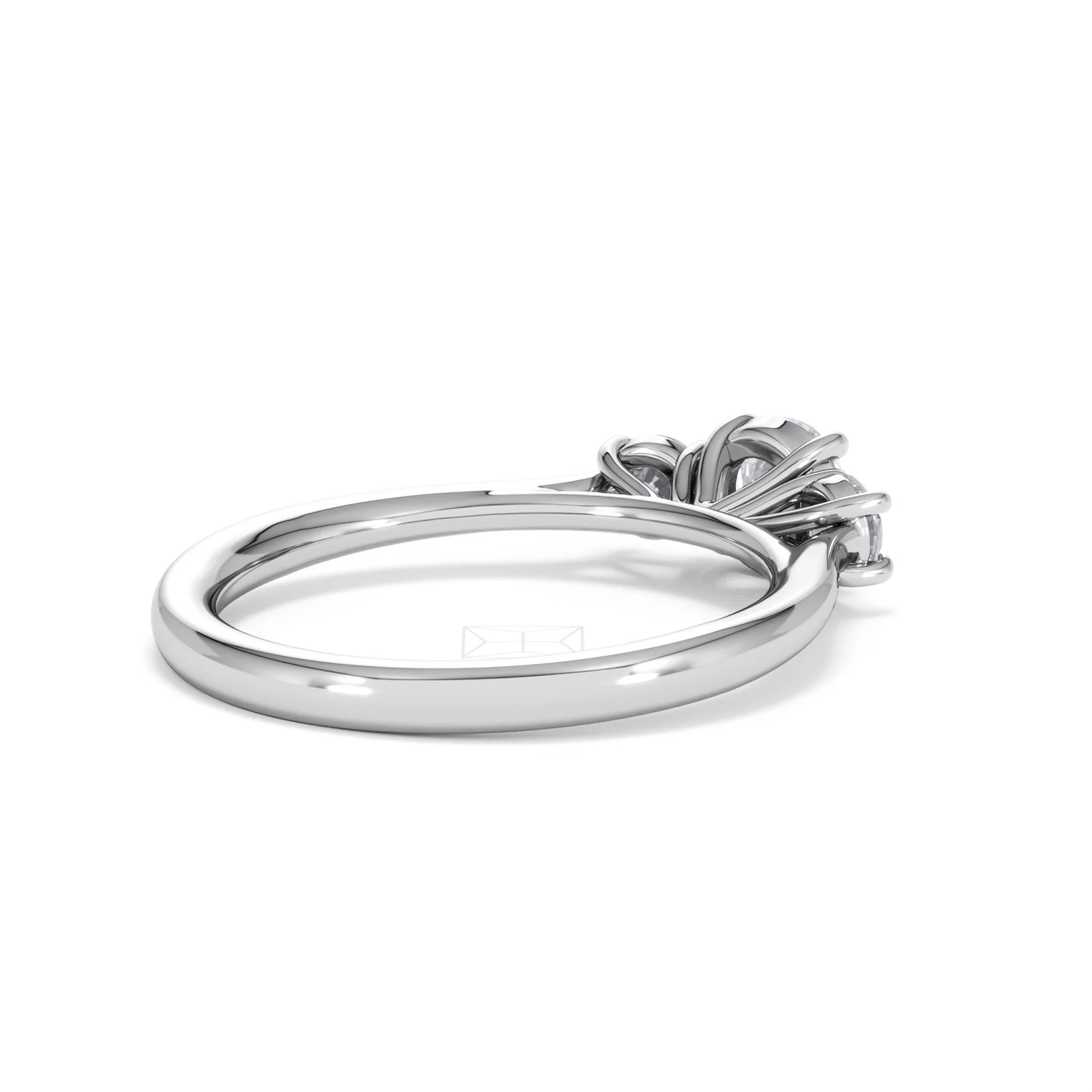 Evoke 3 Stone Round Cut Lab Diamond Ring 0.50ct in 925 Silver - Image 38
