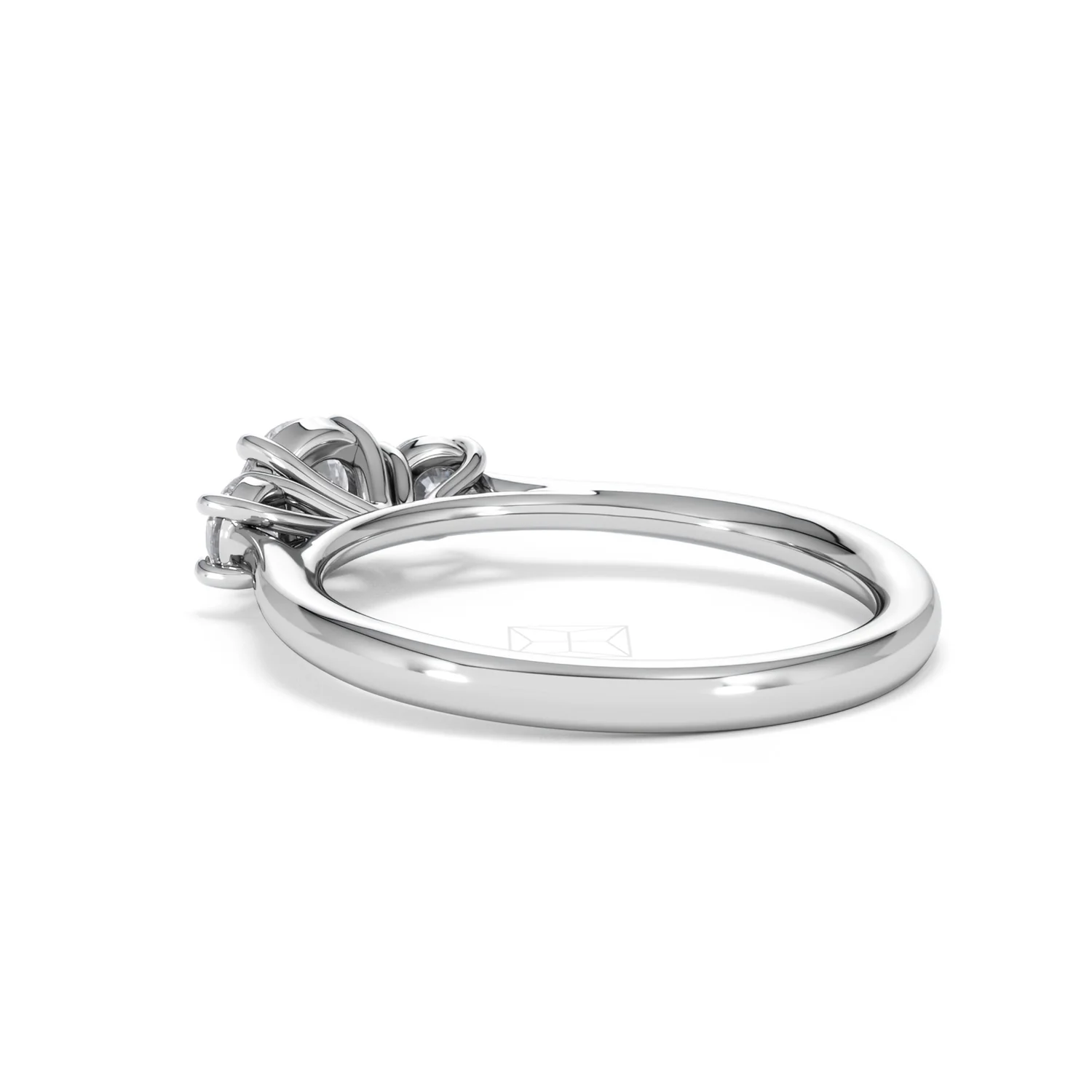 Evoke 3 Stone Round Cut Lab Diamond Ring 0.50ct in 925 Silver - Image 58