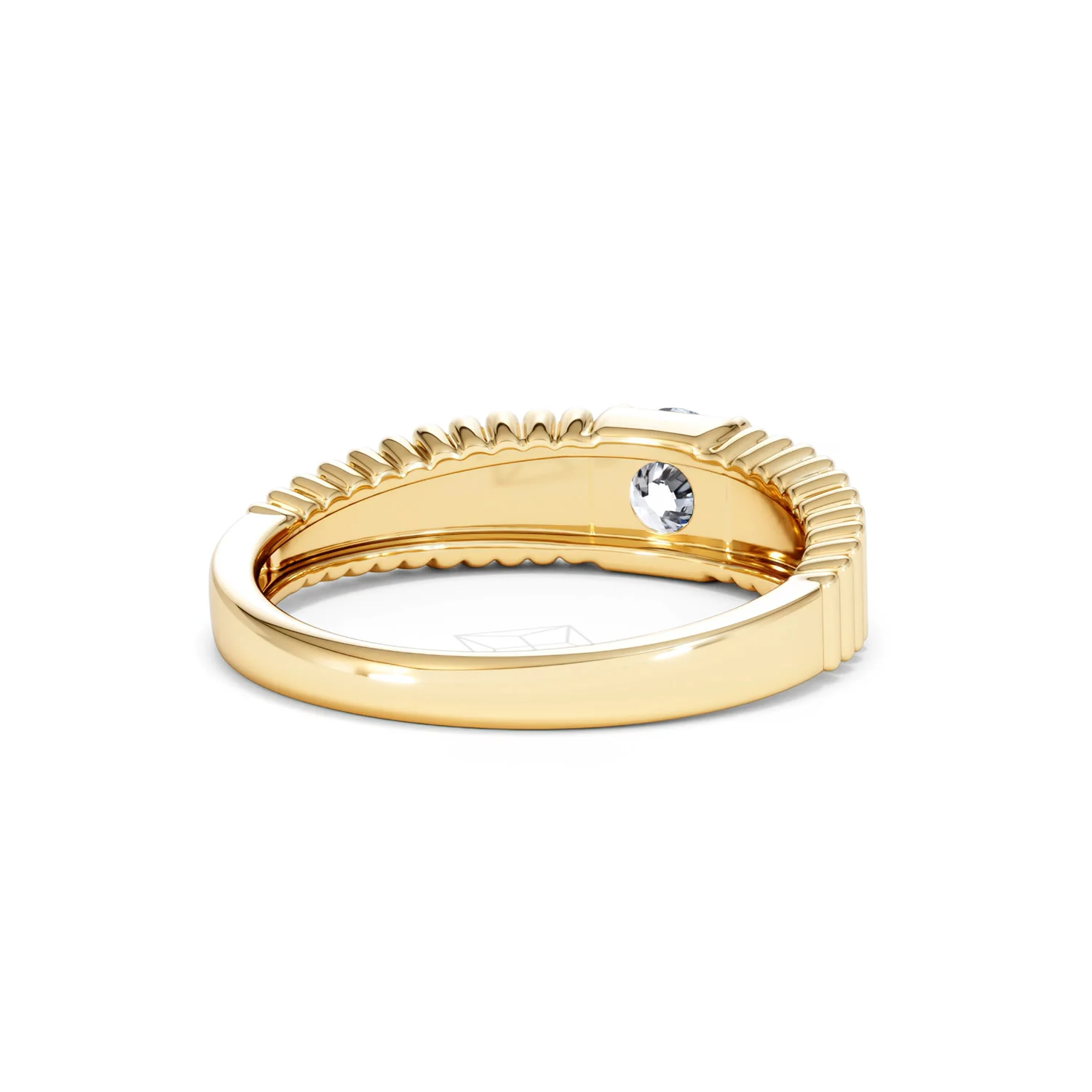 Flute 0.50ct Round Cut Lab Grown Diamond Solitaire Ring 18K Yellow Gold - Image 43