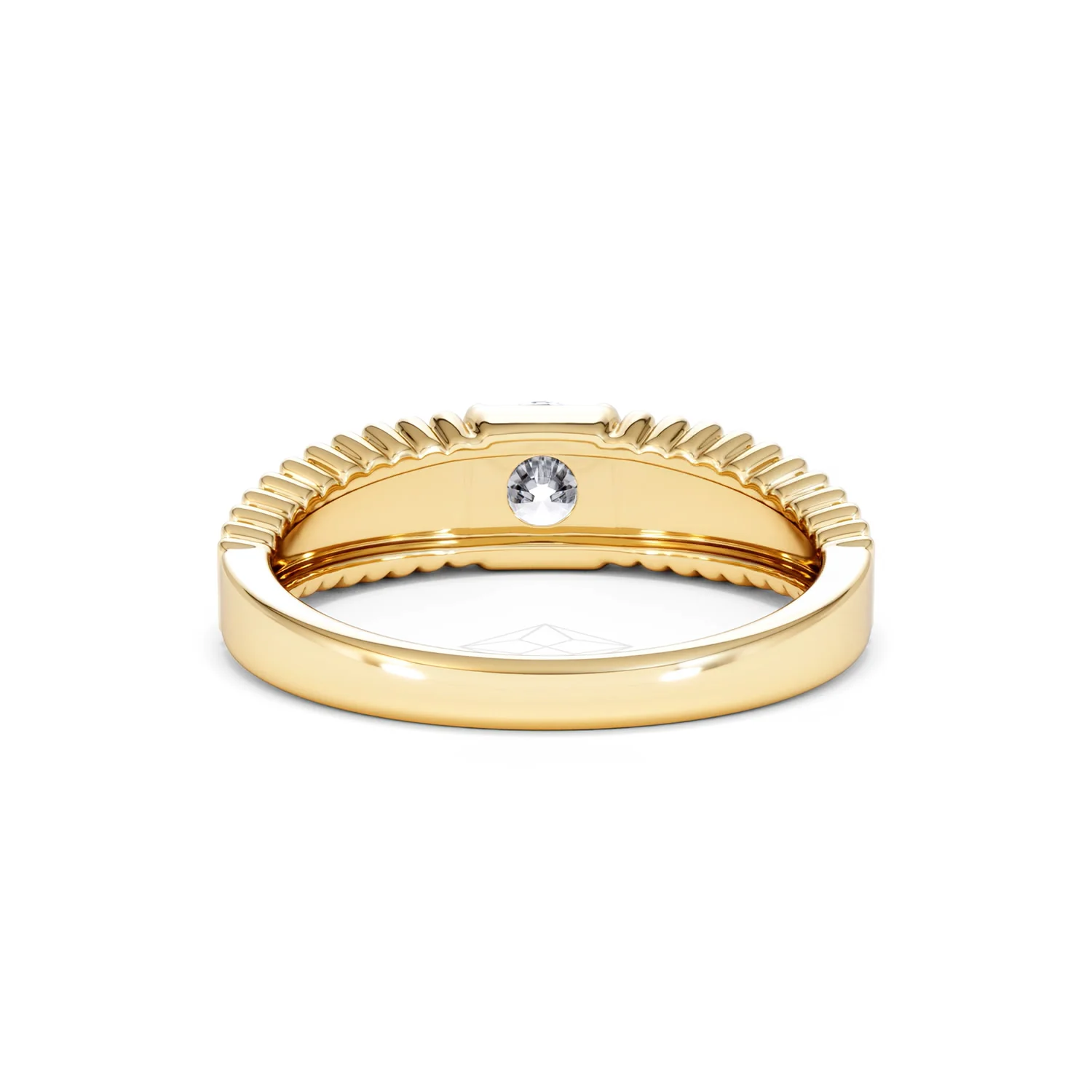 Flute 0.50ct Round Cut Lab Grown Diamond Solitaire Ring 18K Yellow Gold - Image 49