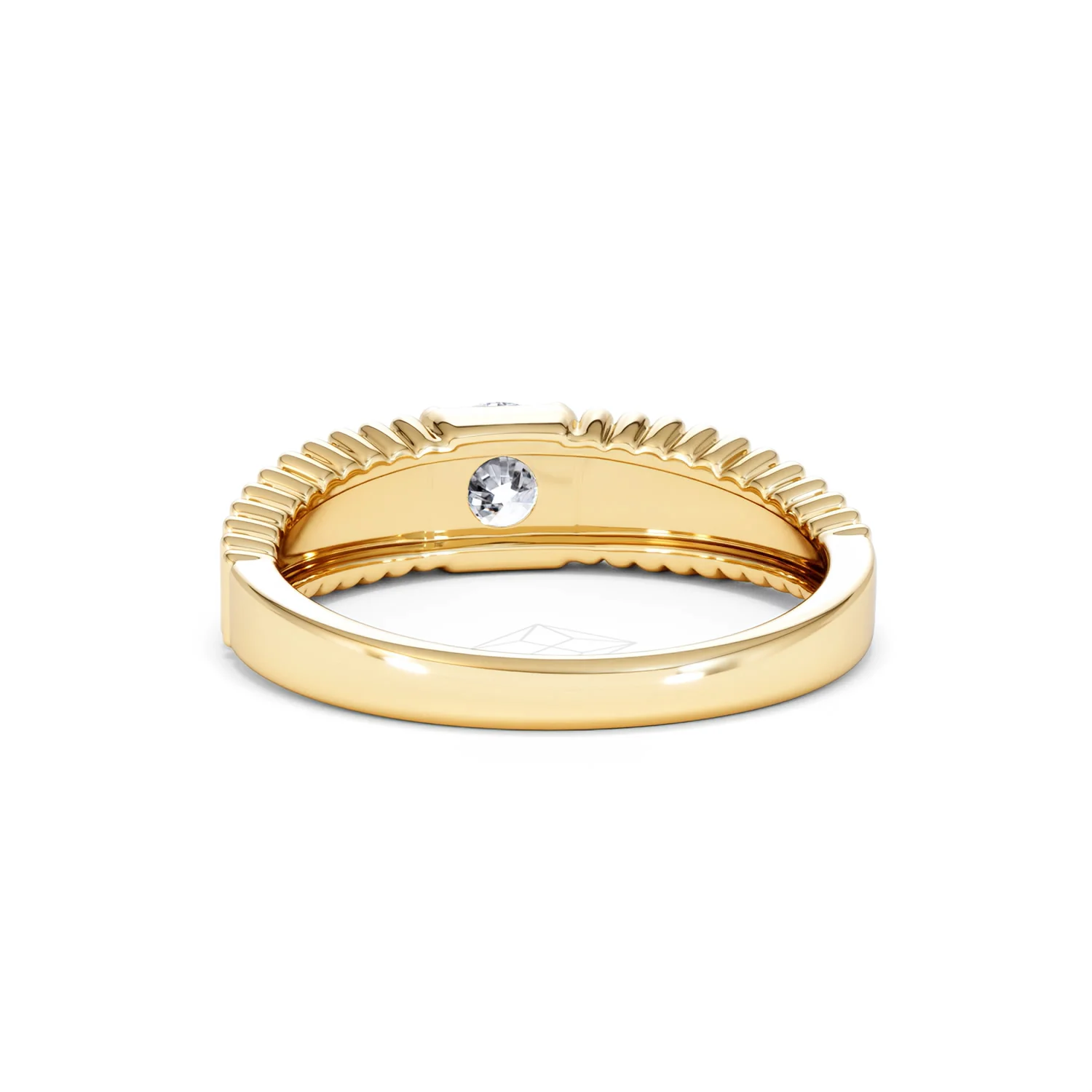 Flute 0.50ct Round Cut Lab Grown Diamond Solitaire Ring 18K Yellow Gold - Image 51
