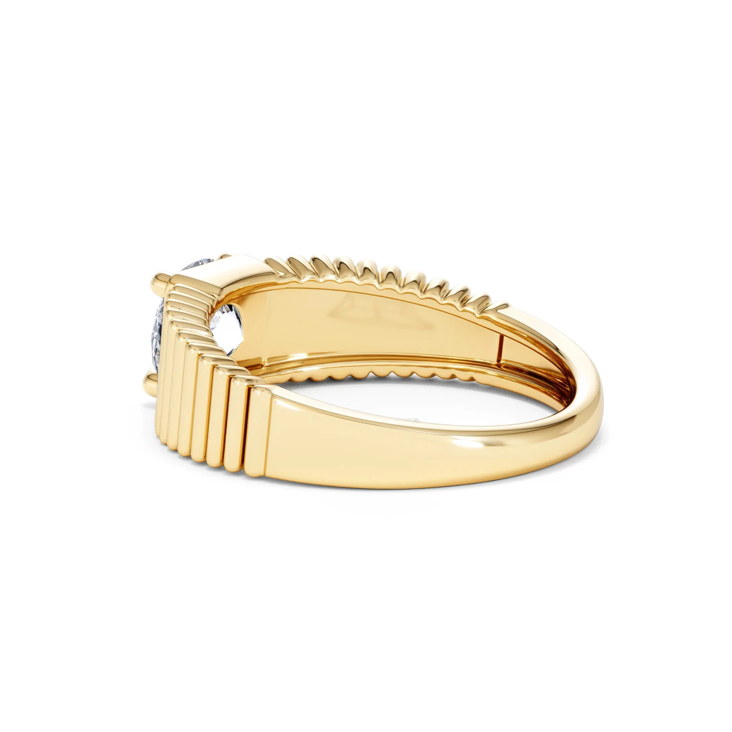 Flute 1.00ct Round Cut Lab Grown Diamond Solitaire Ring in 18K Yellow Gold - Image 61