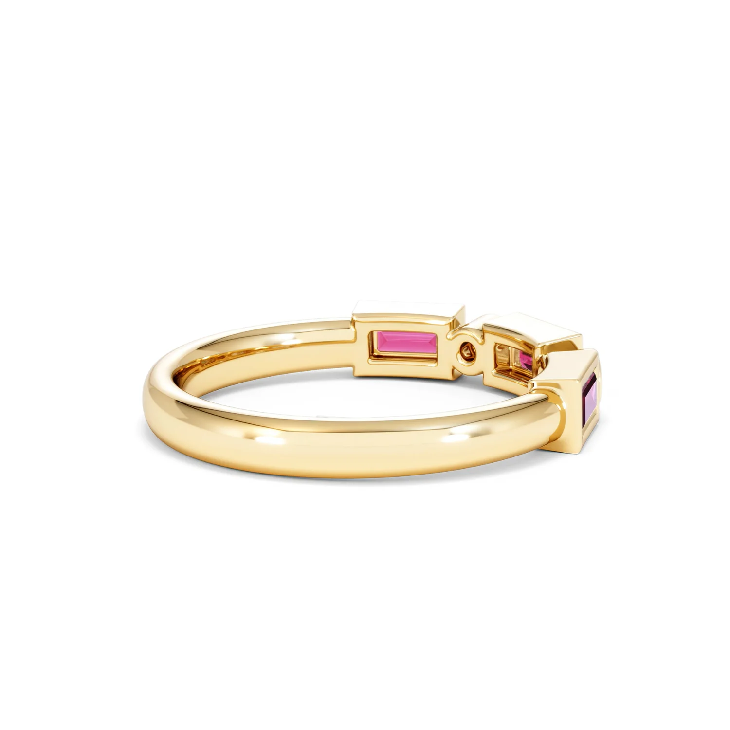 Forme 0.37ct Baguette Cut Lab Ruby 5 Stone Ring in 18K Gold Vermeil - Image 34