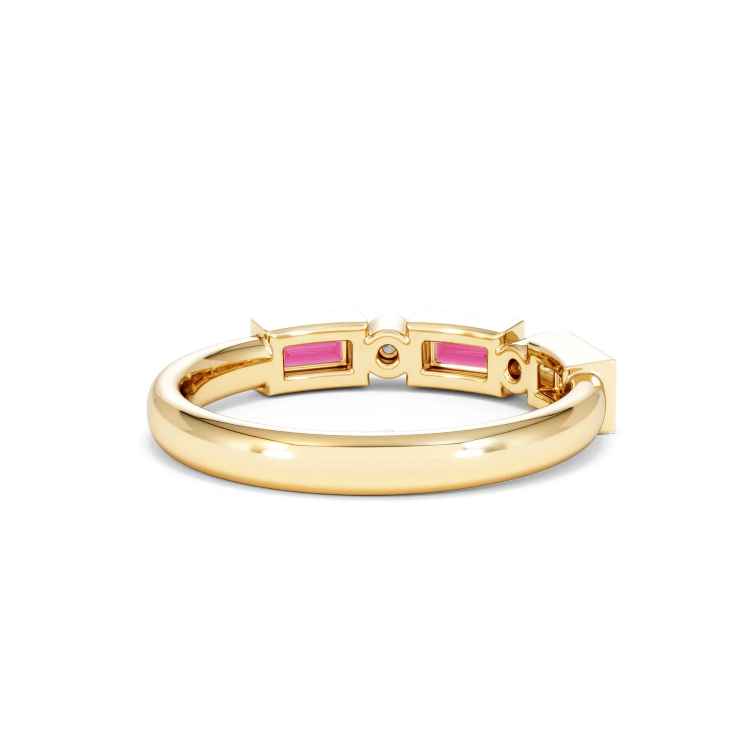Forme 0.37ct Baguette Cut Lab Ruby 5 Stone Ring in 18K Gold Vermeil - Image 41