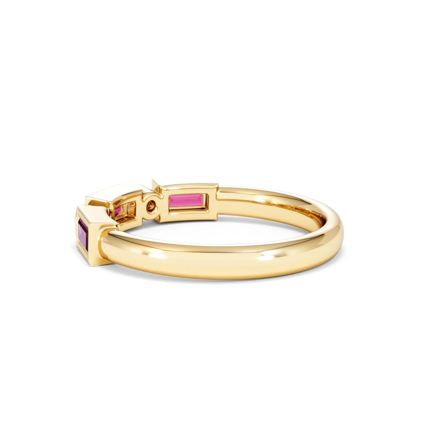 Forme 0.37ct Baguette Cut Lab Ruby 5 Stone Ring in 18K Gold Vermeil - Image 60