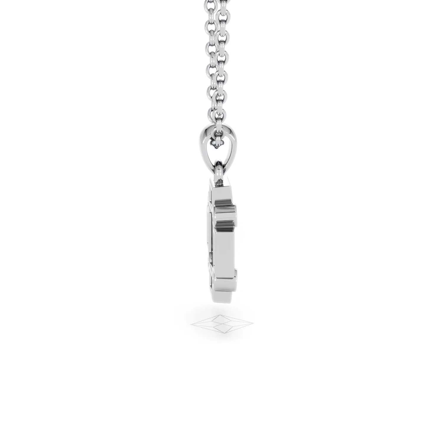 Forme 0.48ct Baguette Cut Lab Emerald Pendant Necklace in Sterling Silver - Image 28