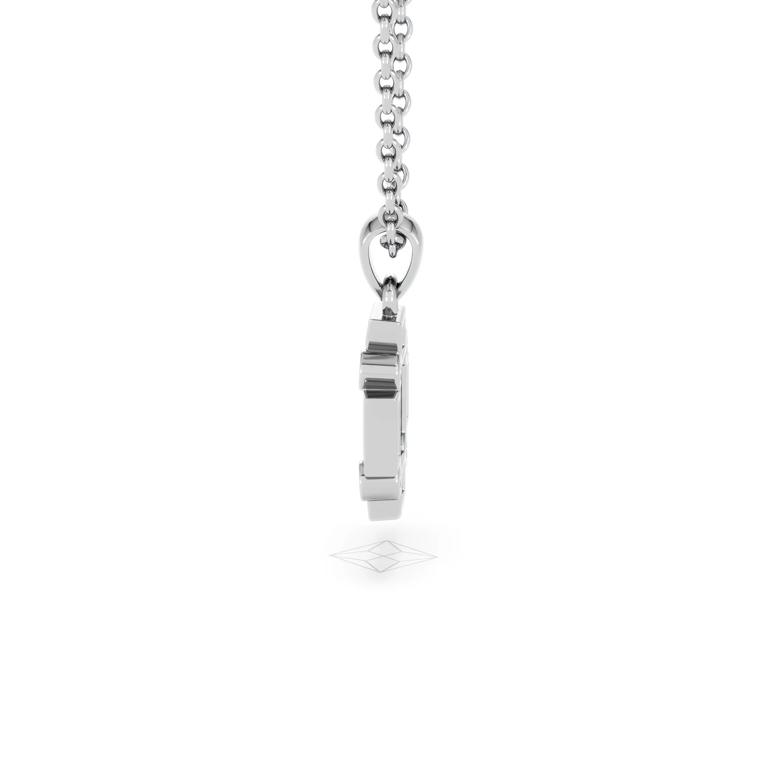Forme 0.48ct Baguette Cut Lab Emerald Pendant Necklace in Sterling Silver - Image 66