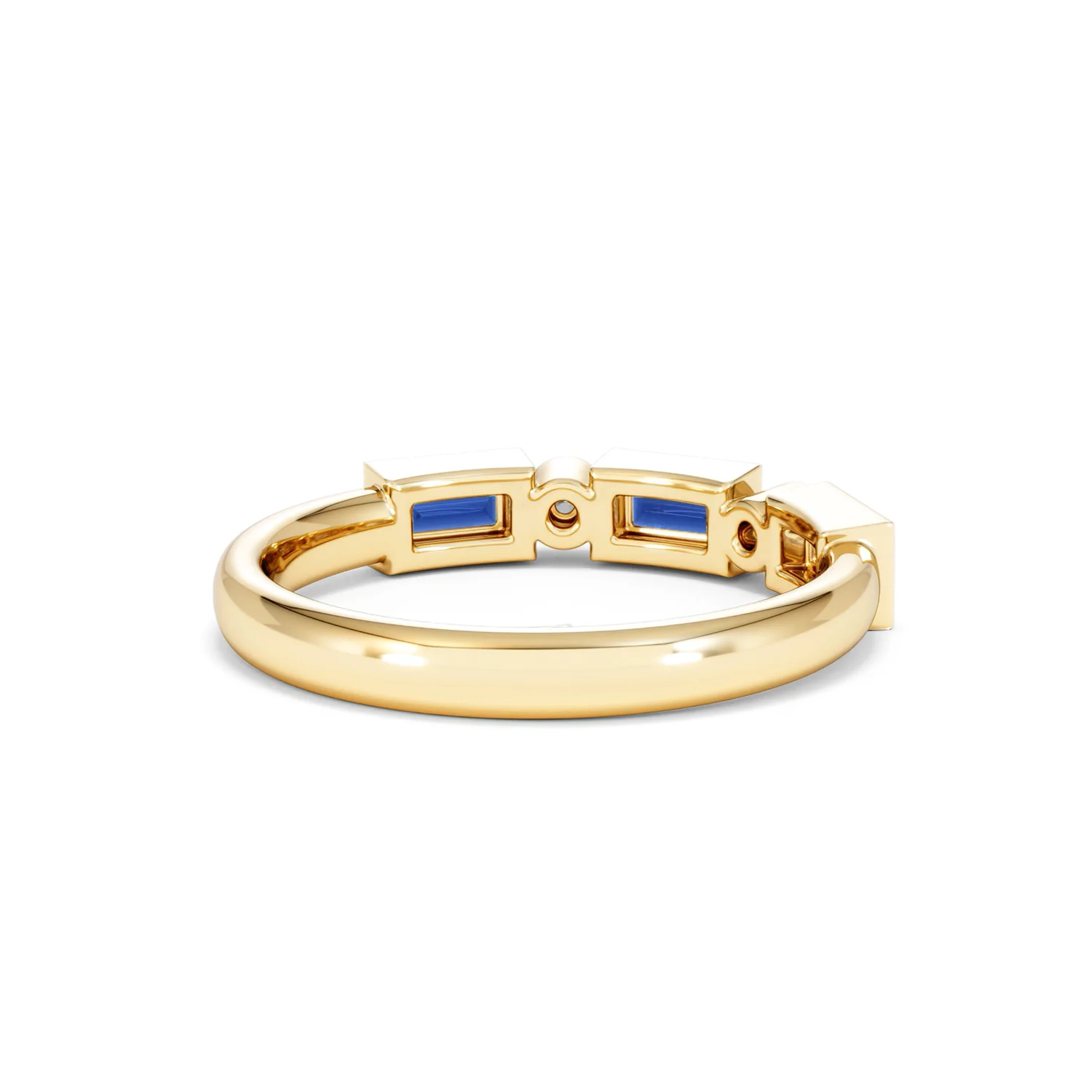 Forme 0.48ct Baguette Cut Lab Sapphire 5 Stones Ring in 18K Gold Vermeil - Image 41