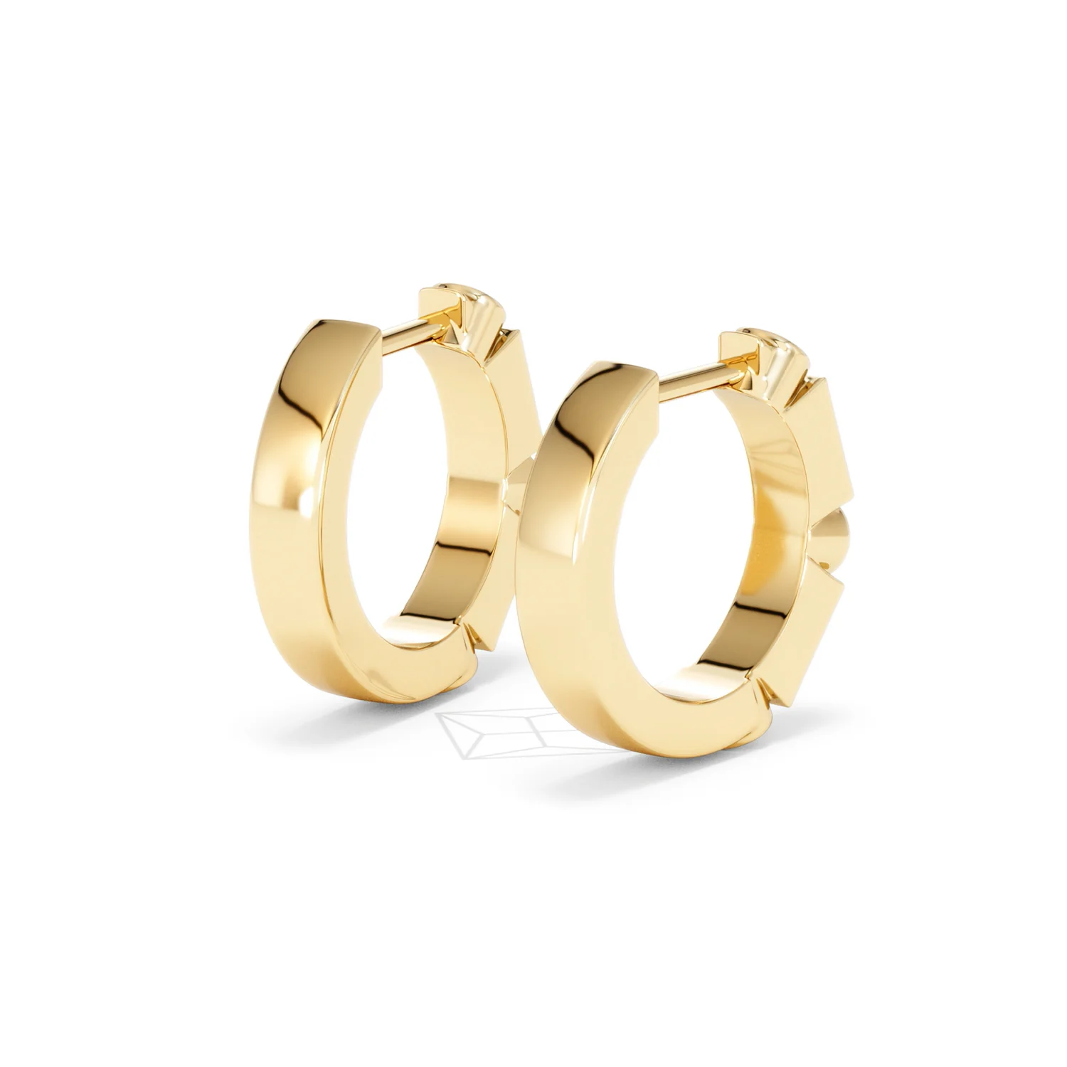 Forme 0.52ct Baguette Cut Lab Emerald Huggie Earrings in 18K Gold Vermeil - Image 39
