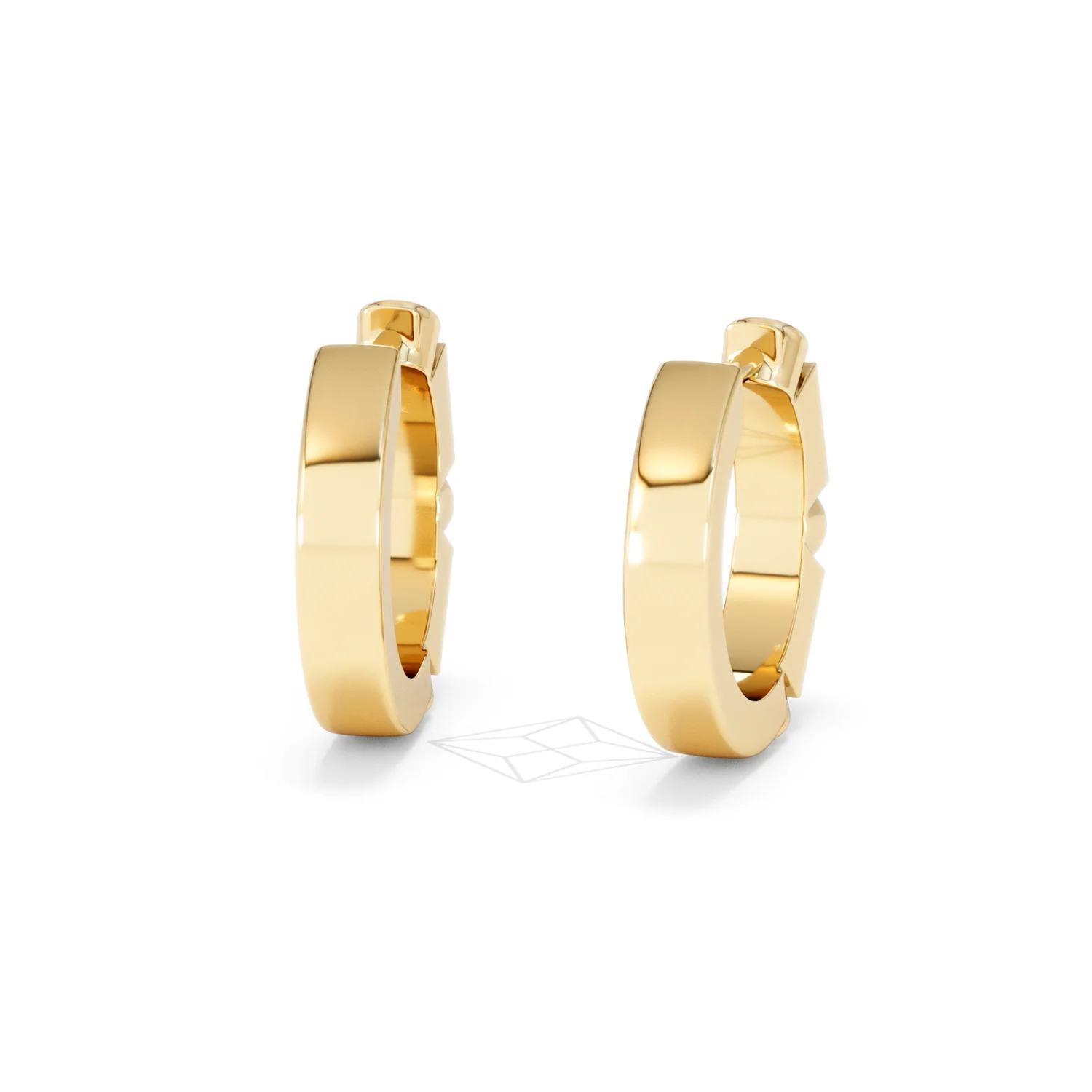 Forme 0.52ct Baguette Cut Lab Emerald Huggie Earrings in 18K Gold Vermeil - Image 44