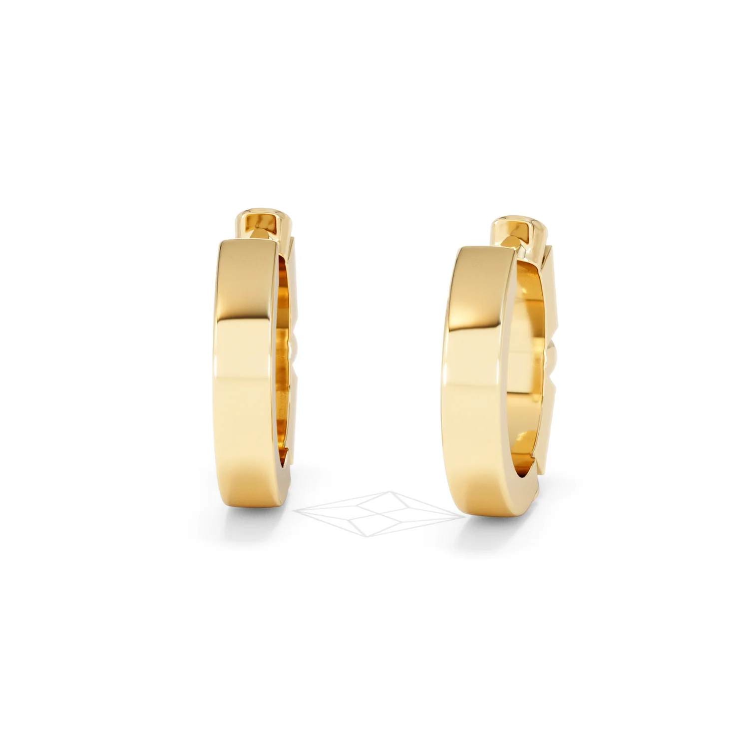Forme 0.52ct Baguette Cut Lab Emerald Huggie Earrings in 18K Gold Vermeil - Image 45