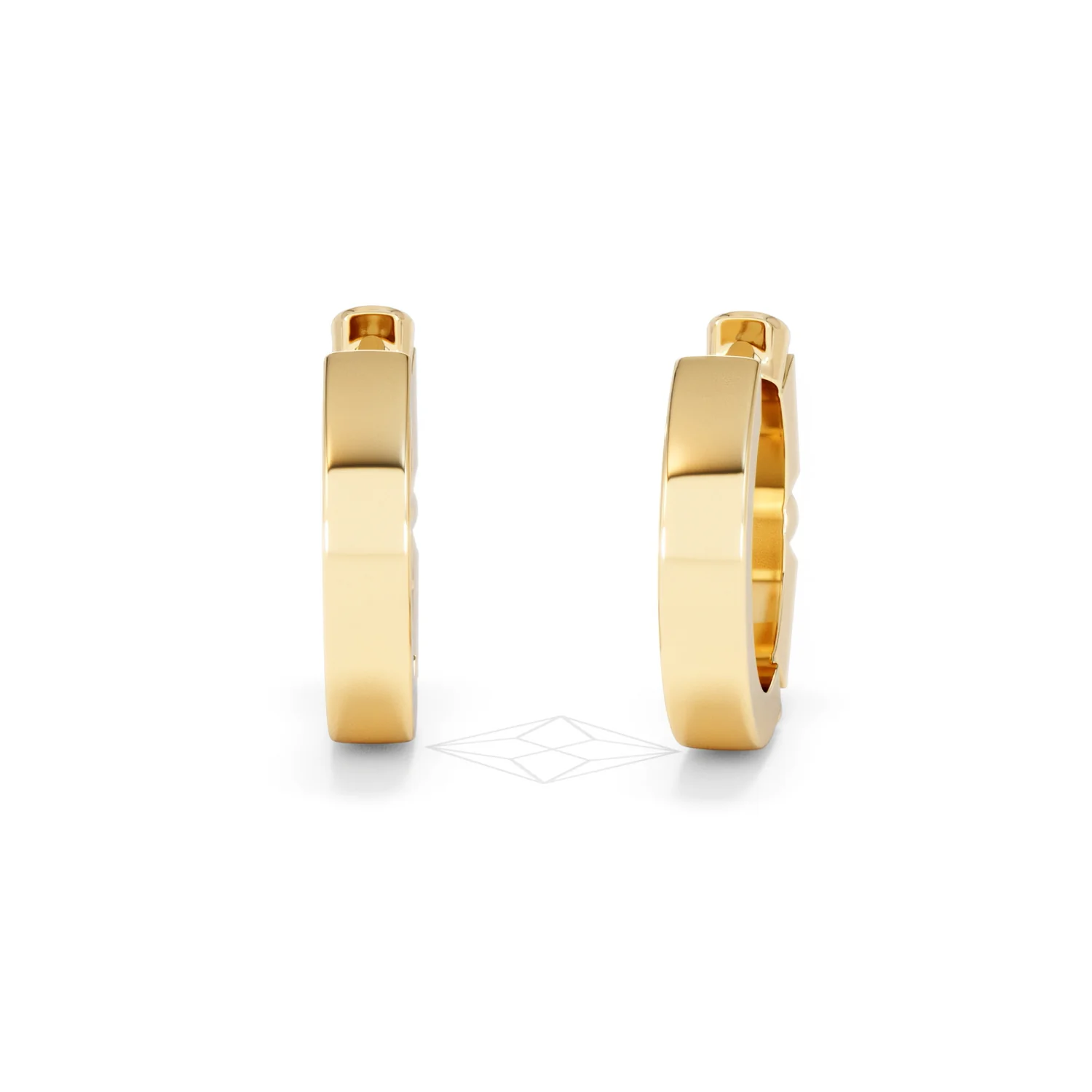 Forme 0.52ct Baguette Cut Lab Emerald Huggie Earrings in 18K Gold Vermeil - Image 46