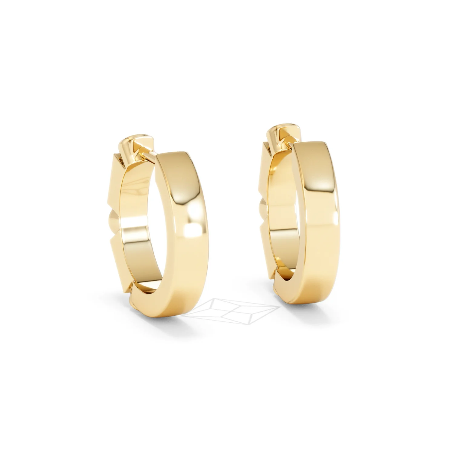 Forme 0.52ct Baguette Cut Lab Emerald Huggie Earrings in 18K Gold Vermeil - Image 51