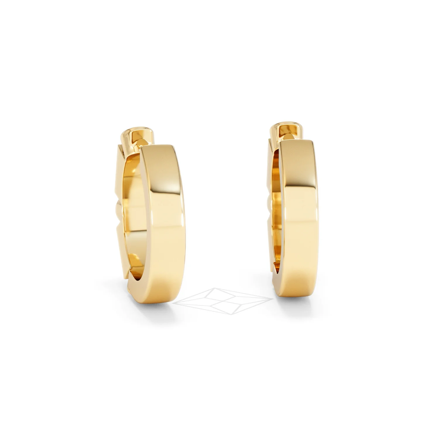 Forme 0.52ct Baguette Cut Lab Ruby Huggie Earrings in 18K Gold Vermeil - Image 49