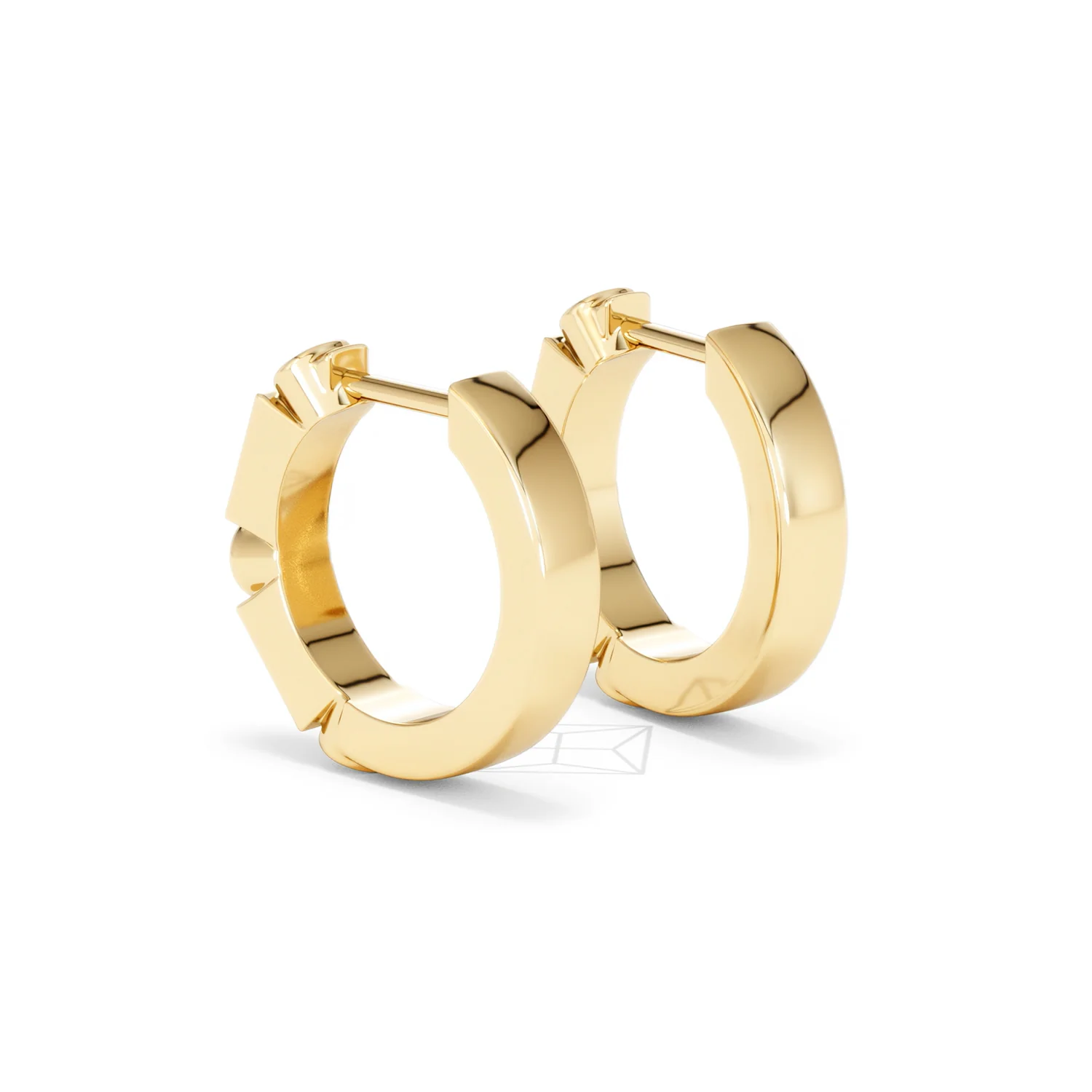 Forme 0.52ct Baguette Cut Lab Sapphire Huggie Earrings in 18K Gold Vermeil - Image 56