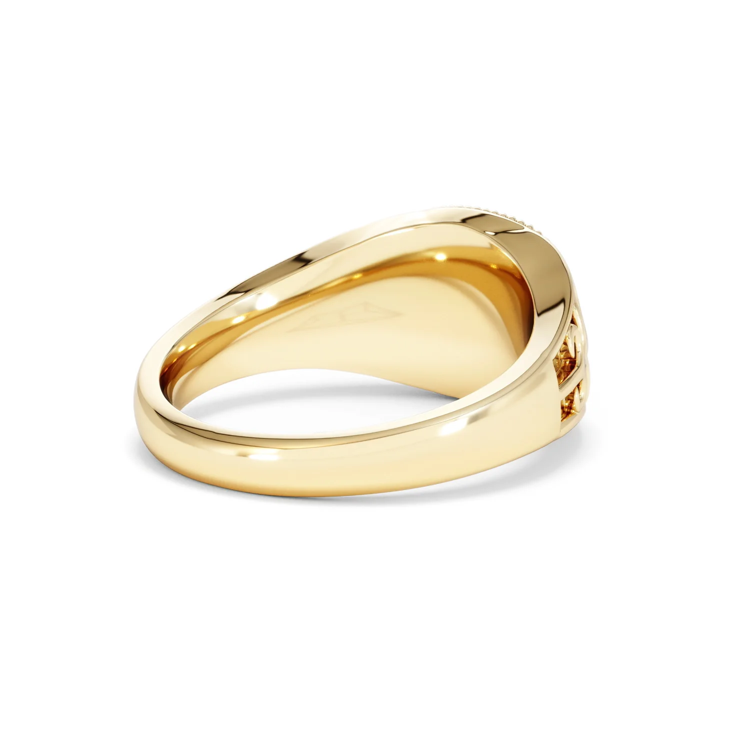 Gemini Zodiac 0.01ct Lab Diamond Signet Ring in 18K Gold Vermeil - Image 38