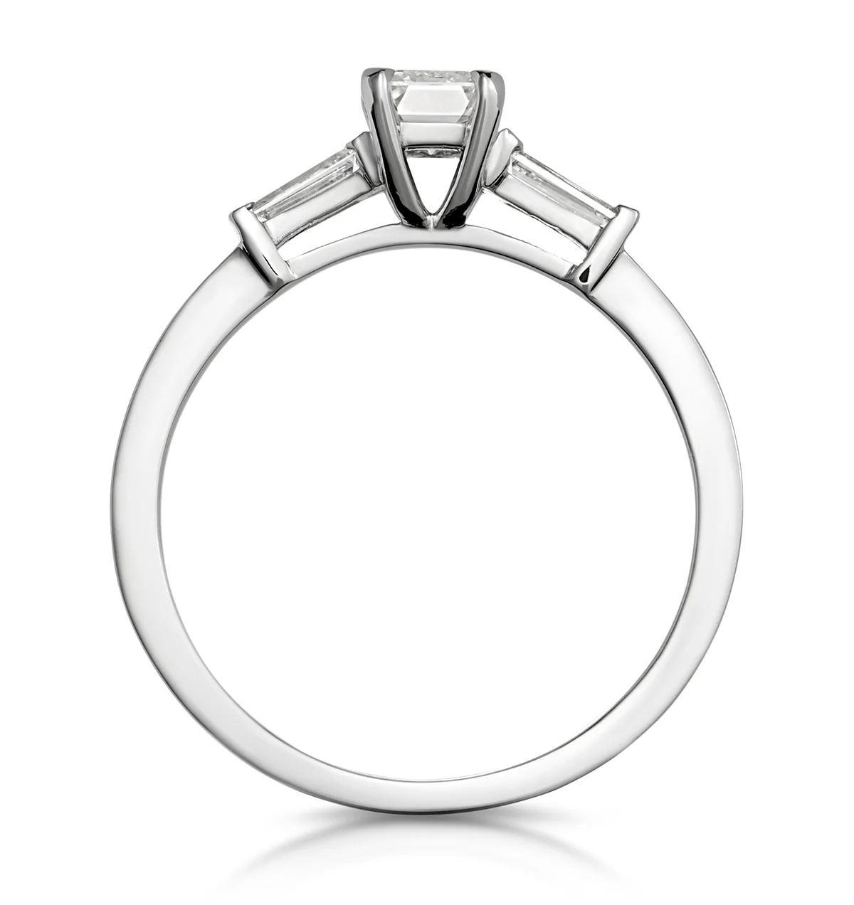 Genevieve Emerald Cut Diamond Ring in Platinum 0.70ct G/VS1 - Image 3