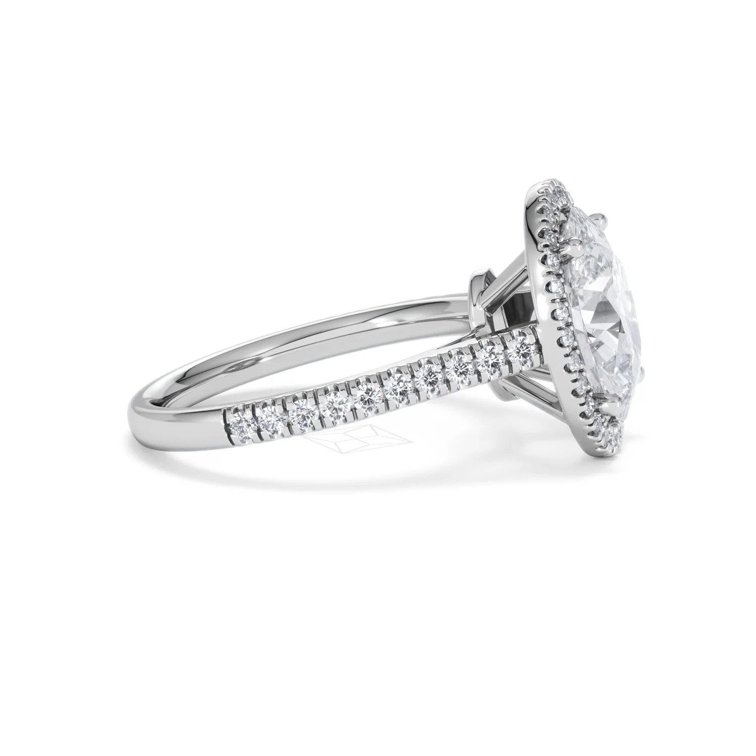 Georgina 3.50ct Lab Diamond Oval Cut Engagement Ring in 18K White Gold G/VS1 - Image 26