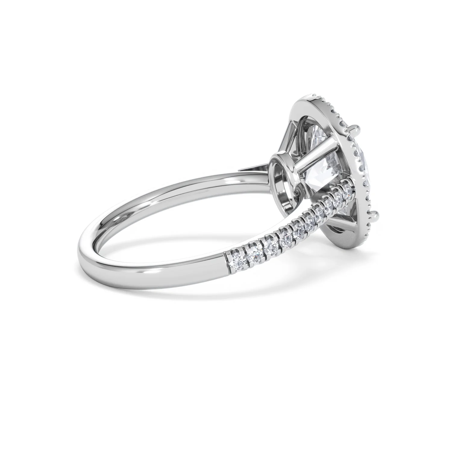 Georgina 3.50ct Lab Diamond Oval Cut Engagement Ring in 18K White Gold G/VS1 - Image 35