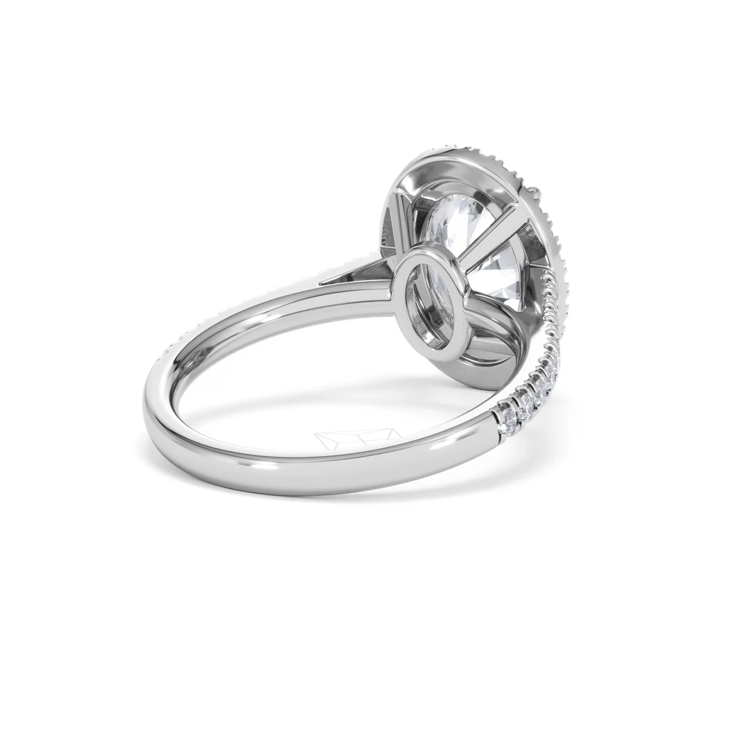 Georgina 3.50ct Lab Diamond Oval Cut Engagement Ring in 18K White Gold G/VS1 - Image 42