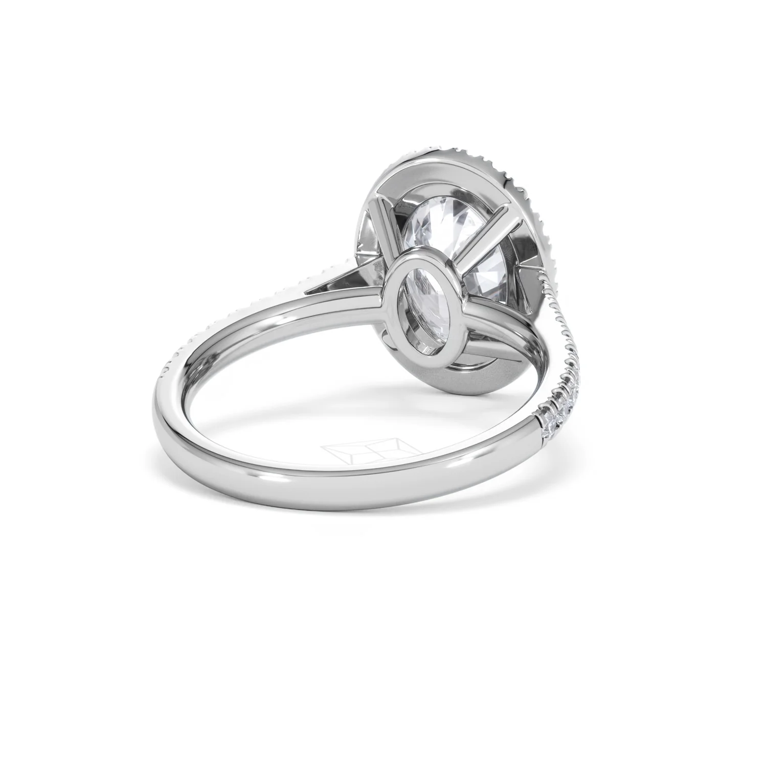 Georgina 3.50ct Lab Diamond Oval Cut Engagement Ring in 18K White Gold G/VS1 - Image 44