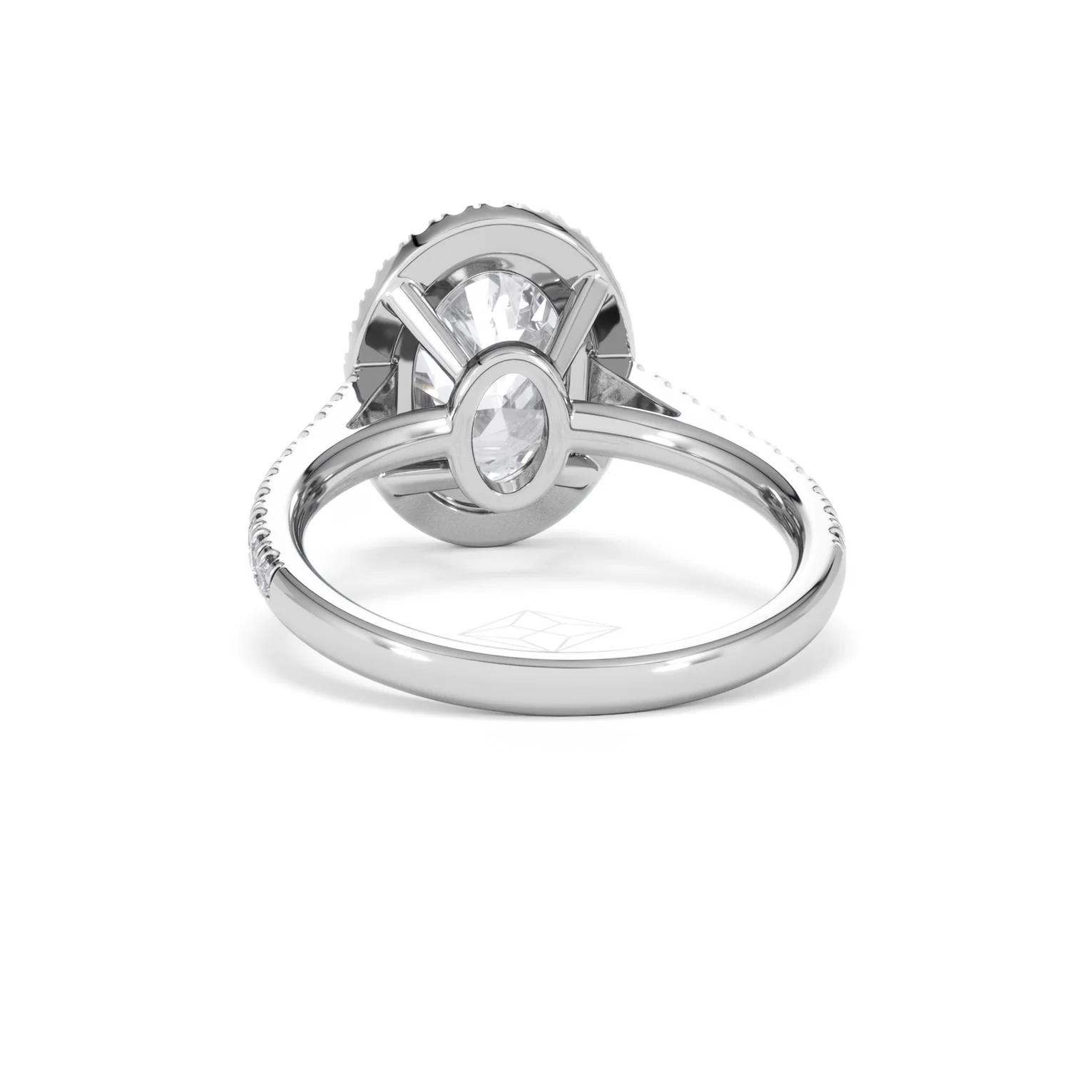 Georgina 3.50ct Lab Diamond Oval Cut Engagement Ring in 18K White Gold G/VS1 - Image 51