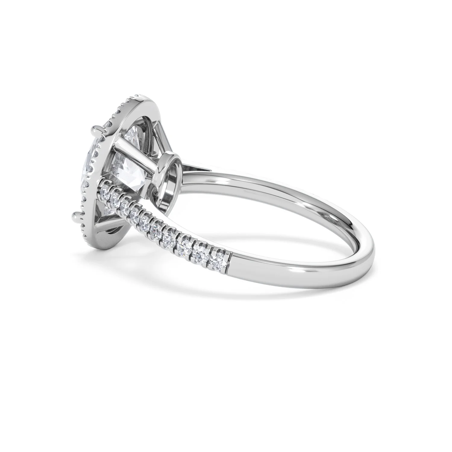 Georgina 3.50ct Lab Diamond Oval Cut Engagement Ring in 18K White Gold G/VS1 - Image 63