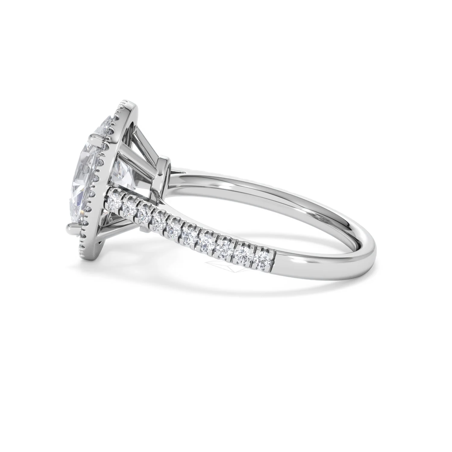 Georgina 3.50ct Lab Diamond Oval Cut Engagement Ring in 18K White Gold G/VS1 - Image 67