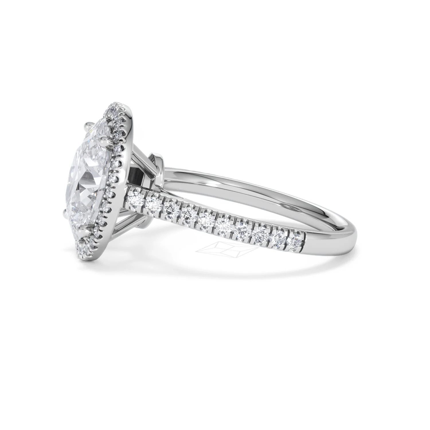 Georgina 3.50ct Lab Diamond Oval Cut Engagement Ring in 18K White Gold G/VS1 - Image 72