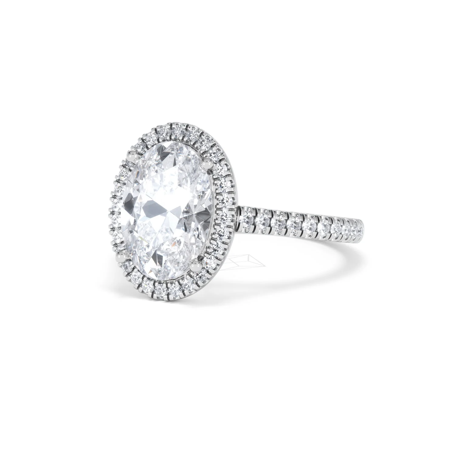 Georgina 3.50ct Lab Diamond Oval Cut Engagement Ring in 18K White Gold G/VS1 - Image 83