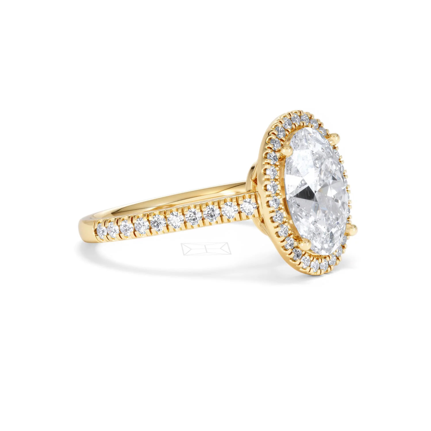 Georgina 3.50ct Lab Diamond Oval Cut Engagement Ring in 18K Yellow Gold G/VS1 - Image 19