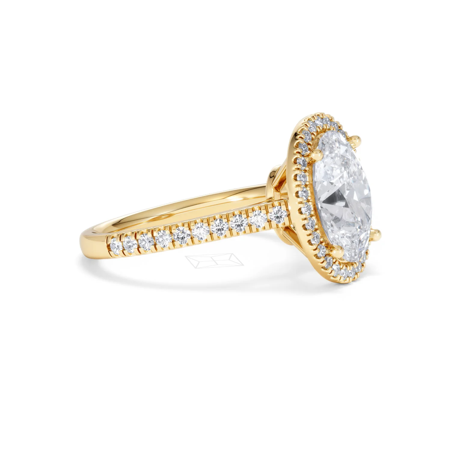 Georgina 3.50ct Lab Diamond Oval Cut Engagement Ring in 18K Yellow Gold G/VS1 - Image 21