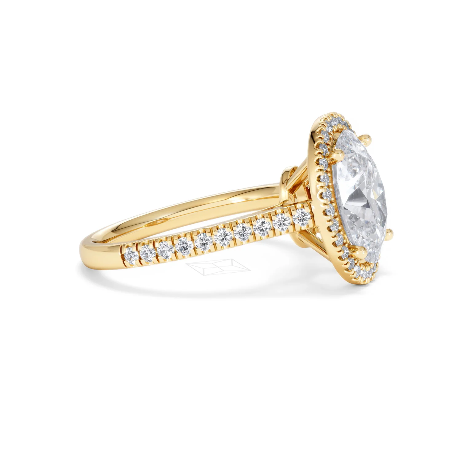 Georgina 3.50ct Lab Diamond Oval Cut Engagement Ring in 18K Yellow Gold G/VS1 - Image 23