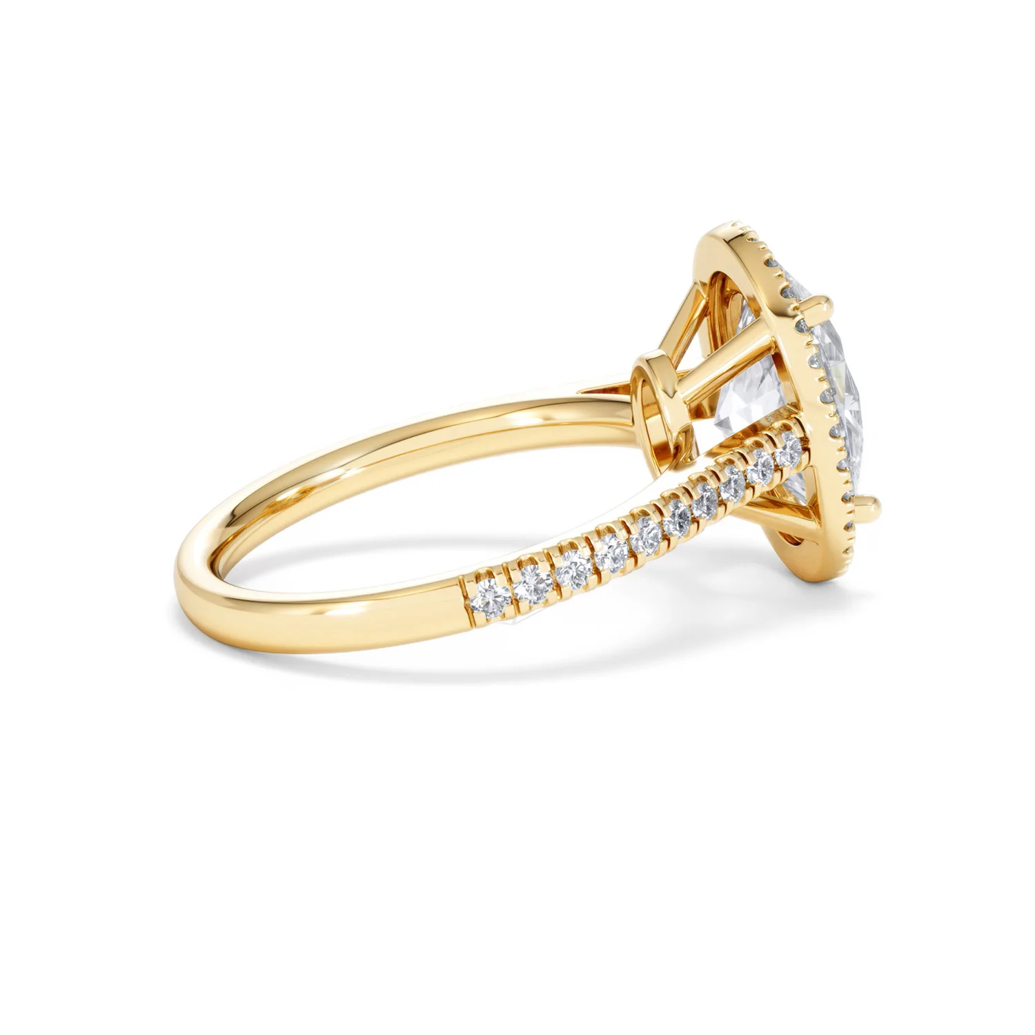 Georgina 3.50ct Lab Diamond Oval Cut Engagement Ring in 18K Yellow Gold G/VS1 - Image 32