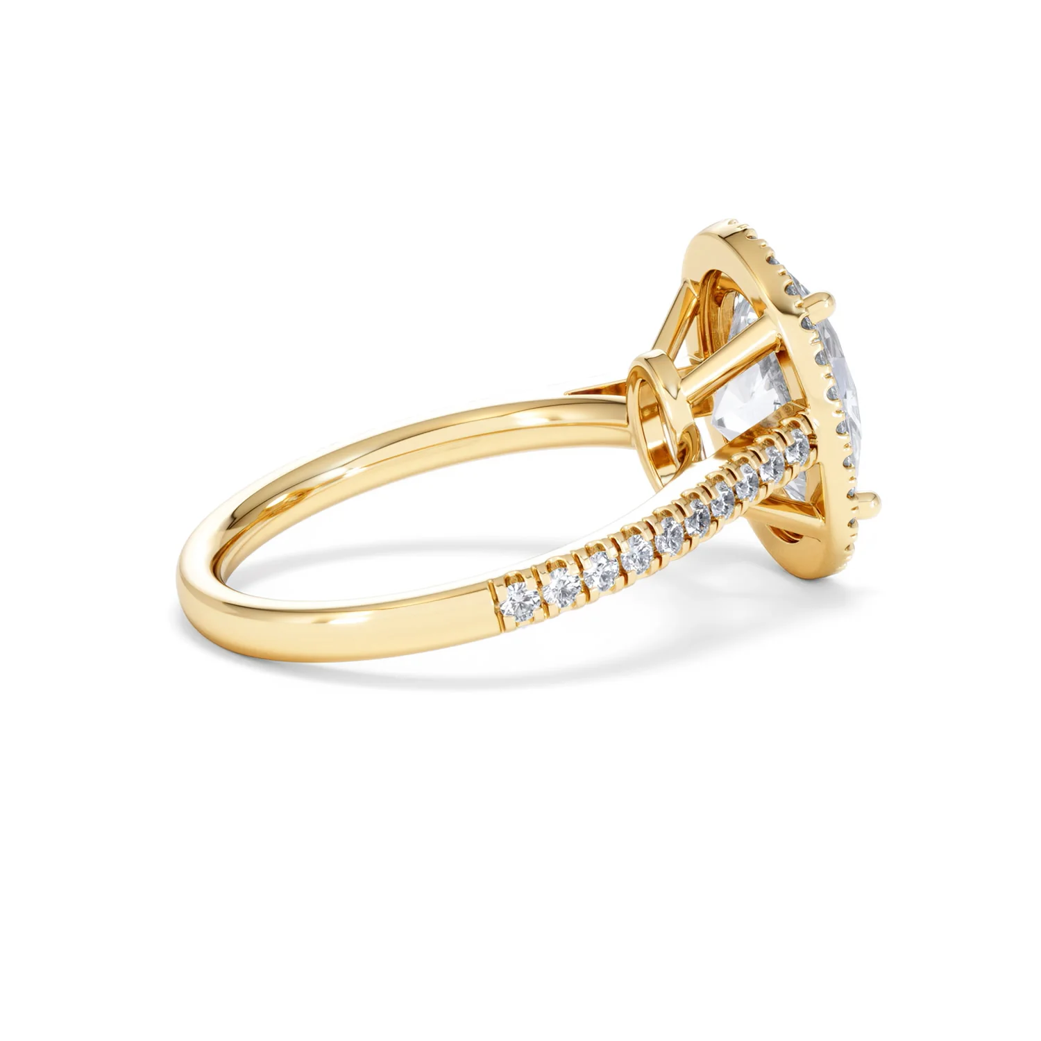 Georgina 3.50ct Lab Diamond Oval Cut Engagement Ring in 18K Yellow Gold G/VS1 - Image 33