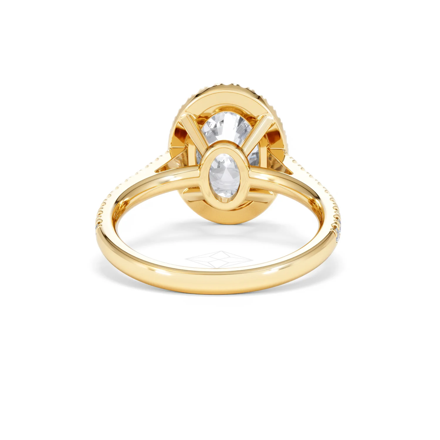 Georgina 3.50ct Lab Diamond Oval Cut Engagement Ring in 18K Yellow Gold G/VS1 - Image 47
