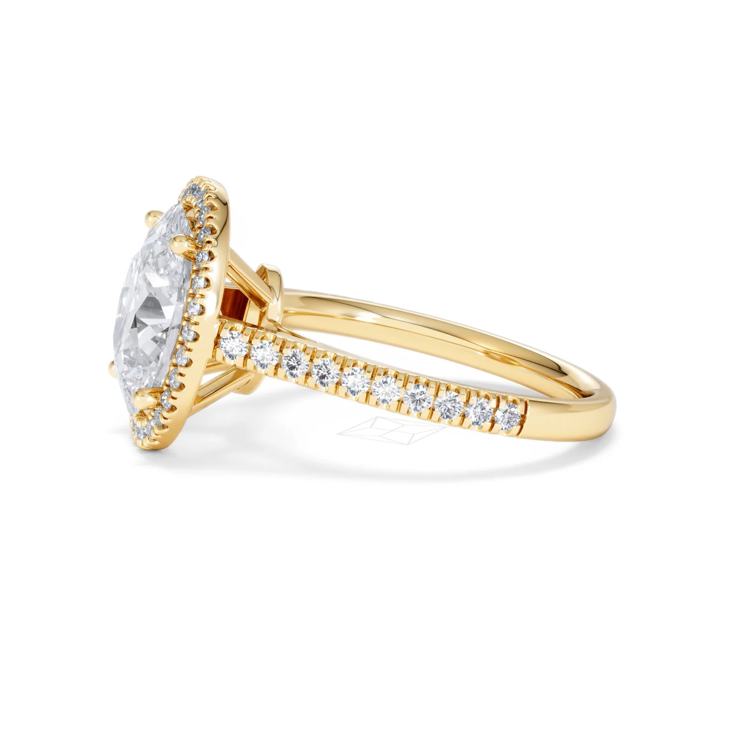 Georgina 3.50ct Lab Diamond Oval Cut Engagement Ring in 18K Yellow Gold G/VS1 - Image 71
